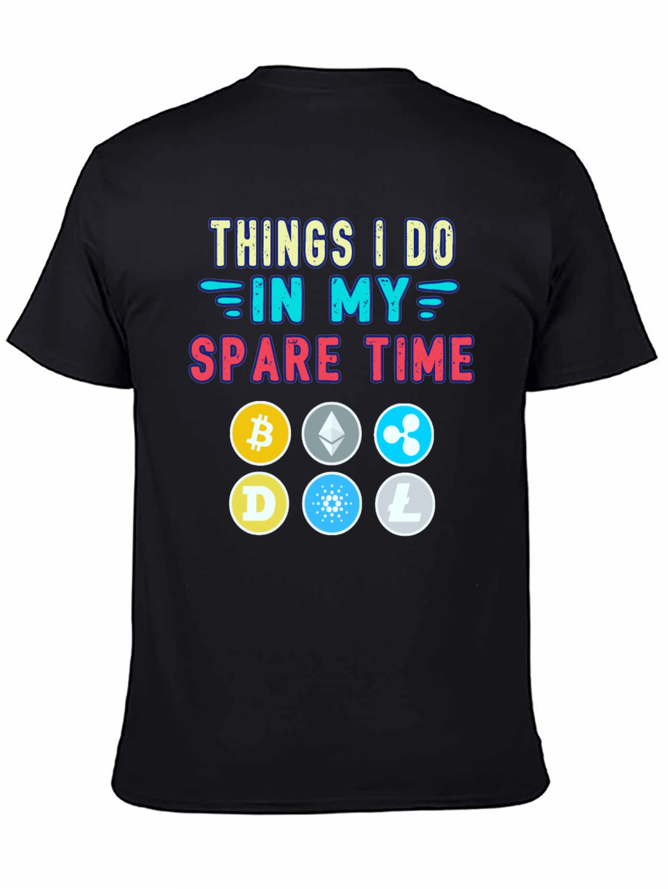 Crypto Spare Time Black T-Shirt