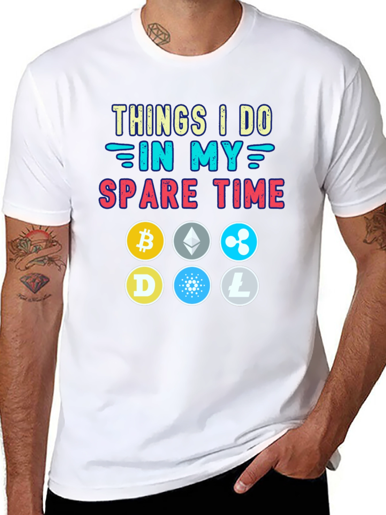 Crypto Spare Time Black T-Shirt