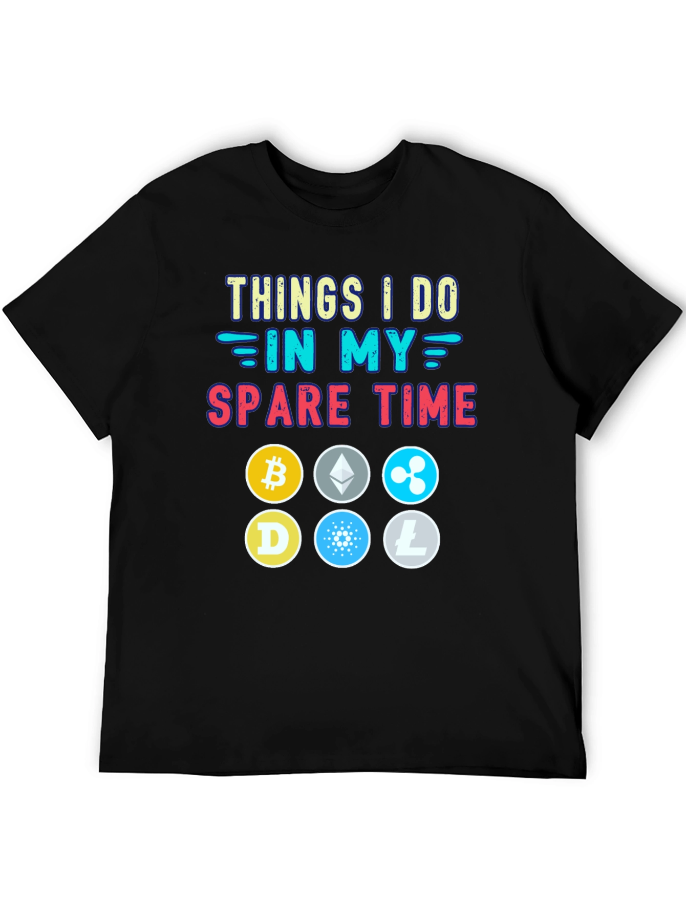 Crypto Spare Time Black T-Shirt
