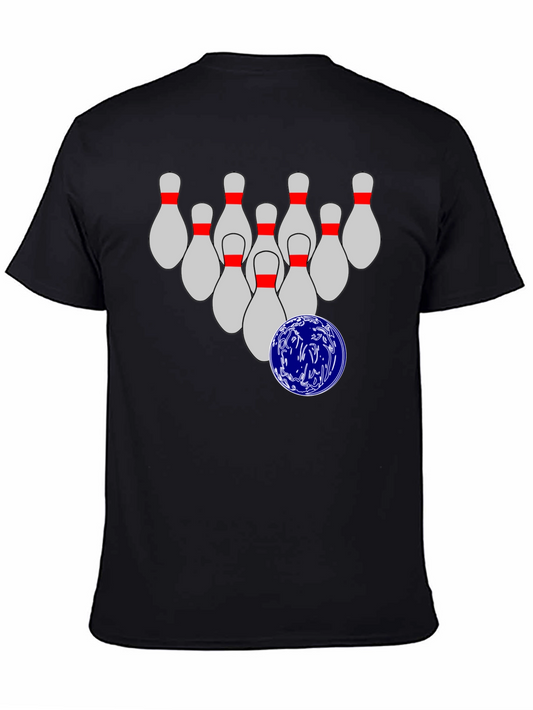 Bowling Pins & Ball Graphic T-Shirt