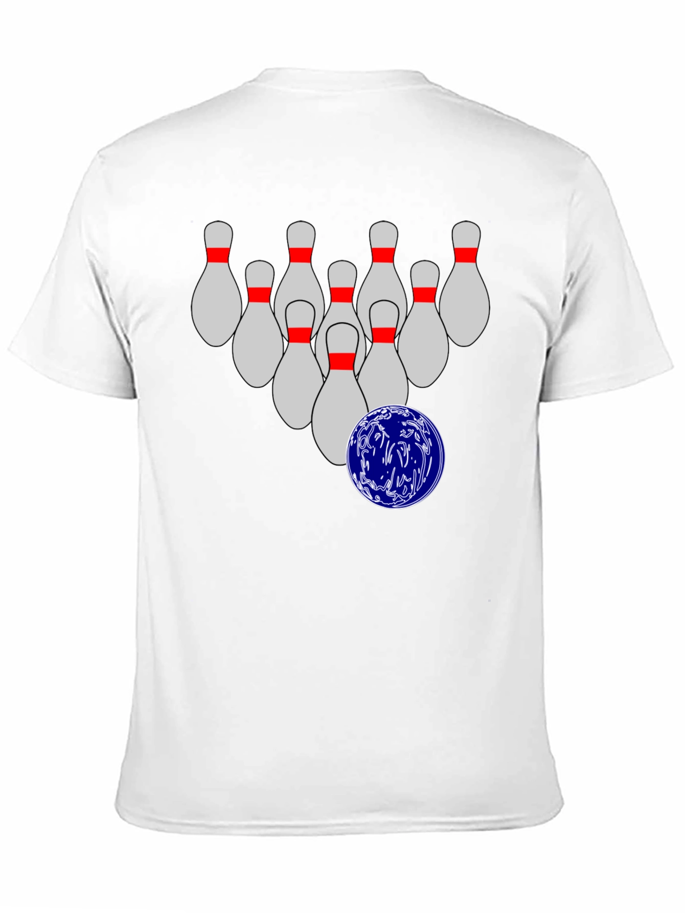 Bowling Pins & Ball Graphic T-Shirt