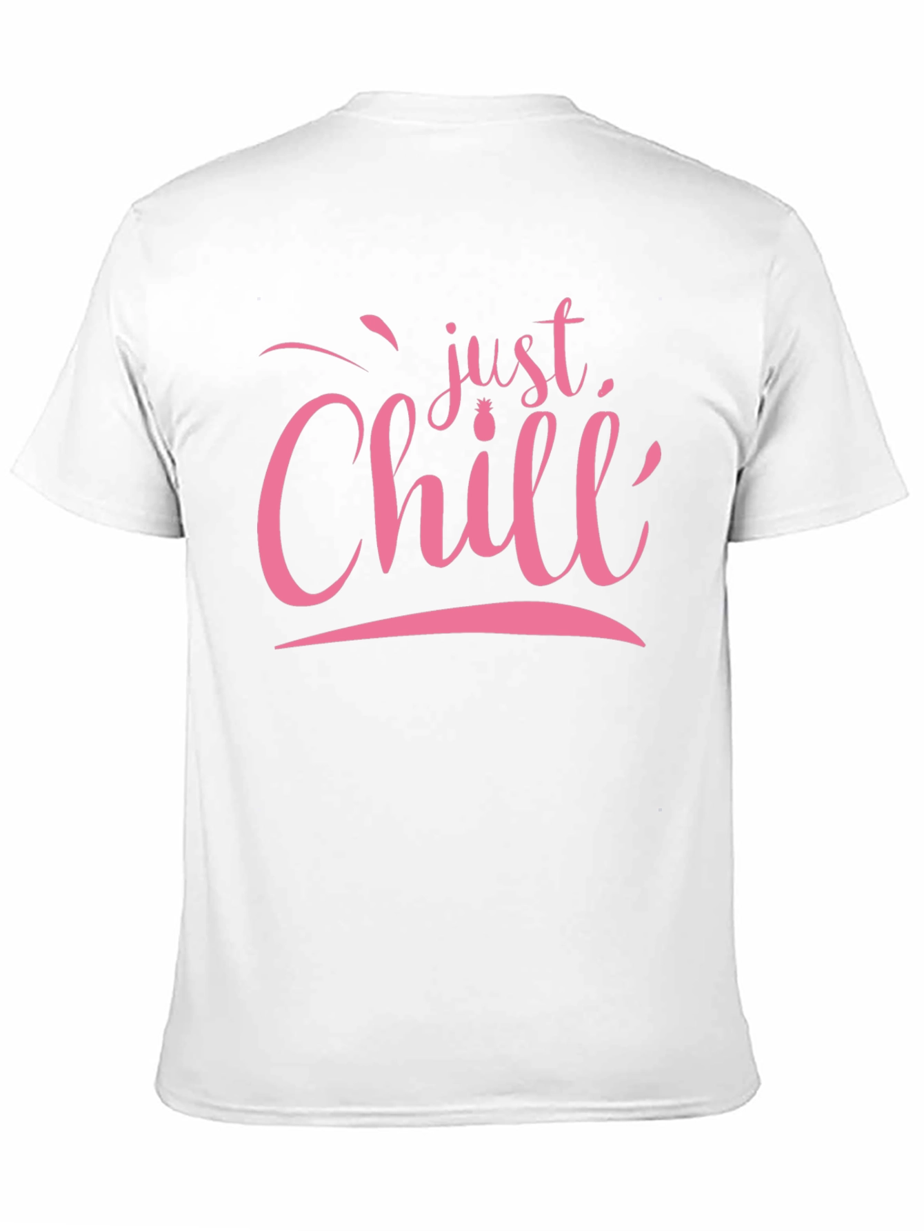 Just Chill Pink Graphic Black T-Shirt