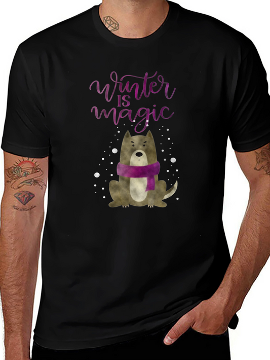 Winter Magic Dog Graphic Tee
