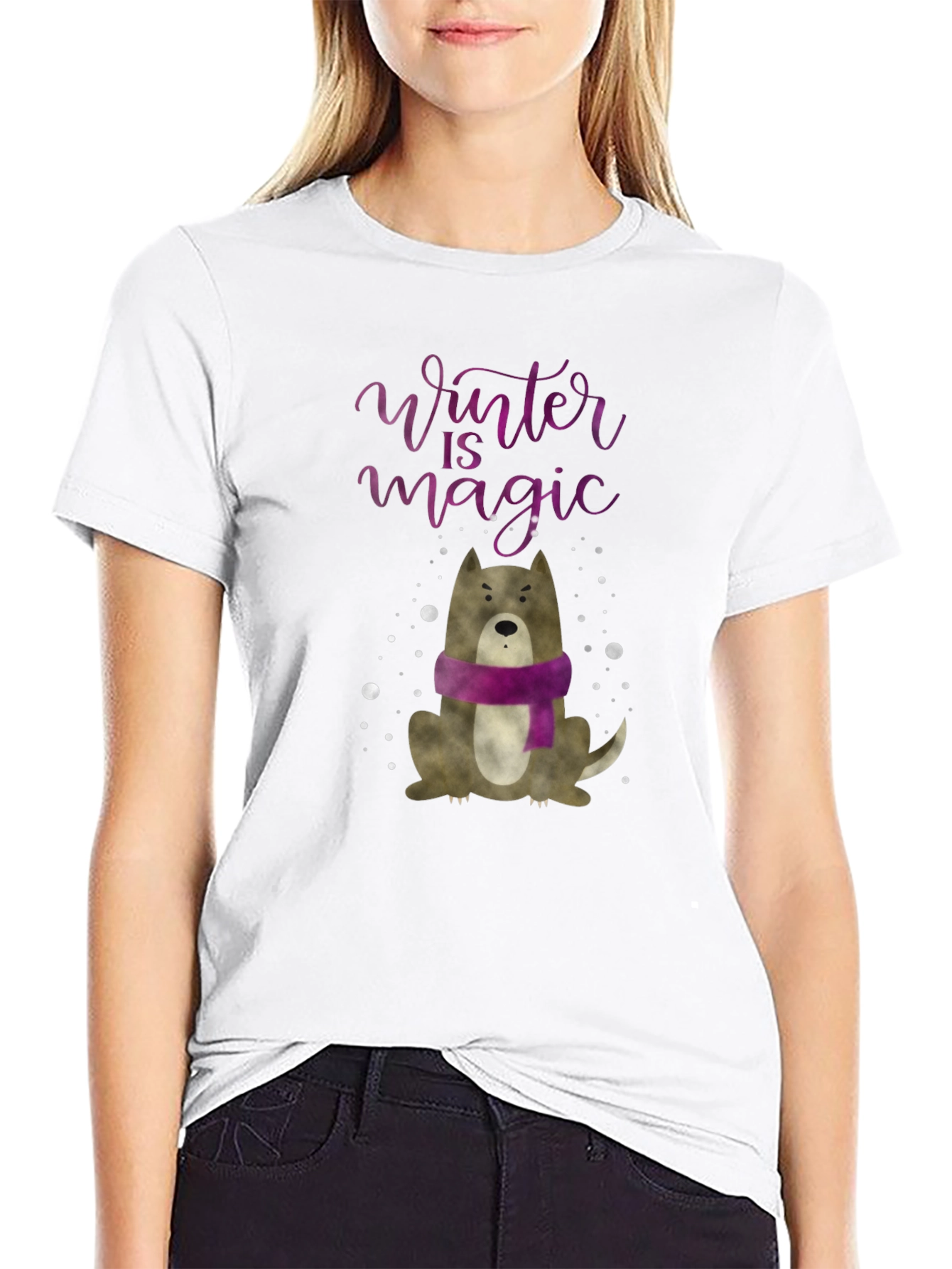 Winter Magic Dog Graphic Tee