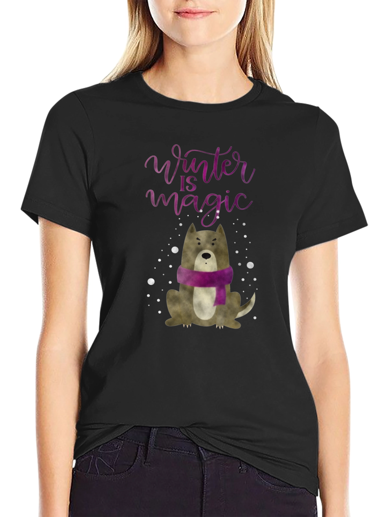 Winter Magic Dog Graphic Tee