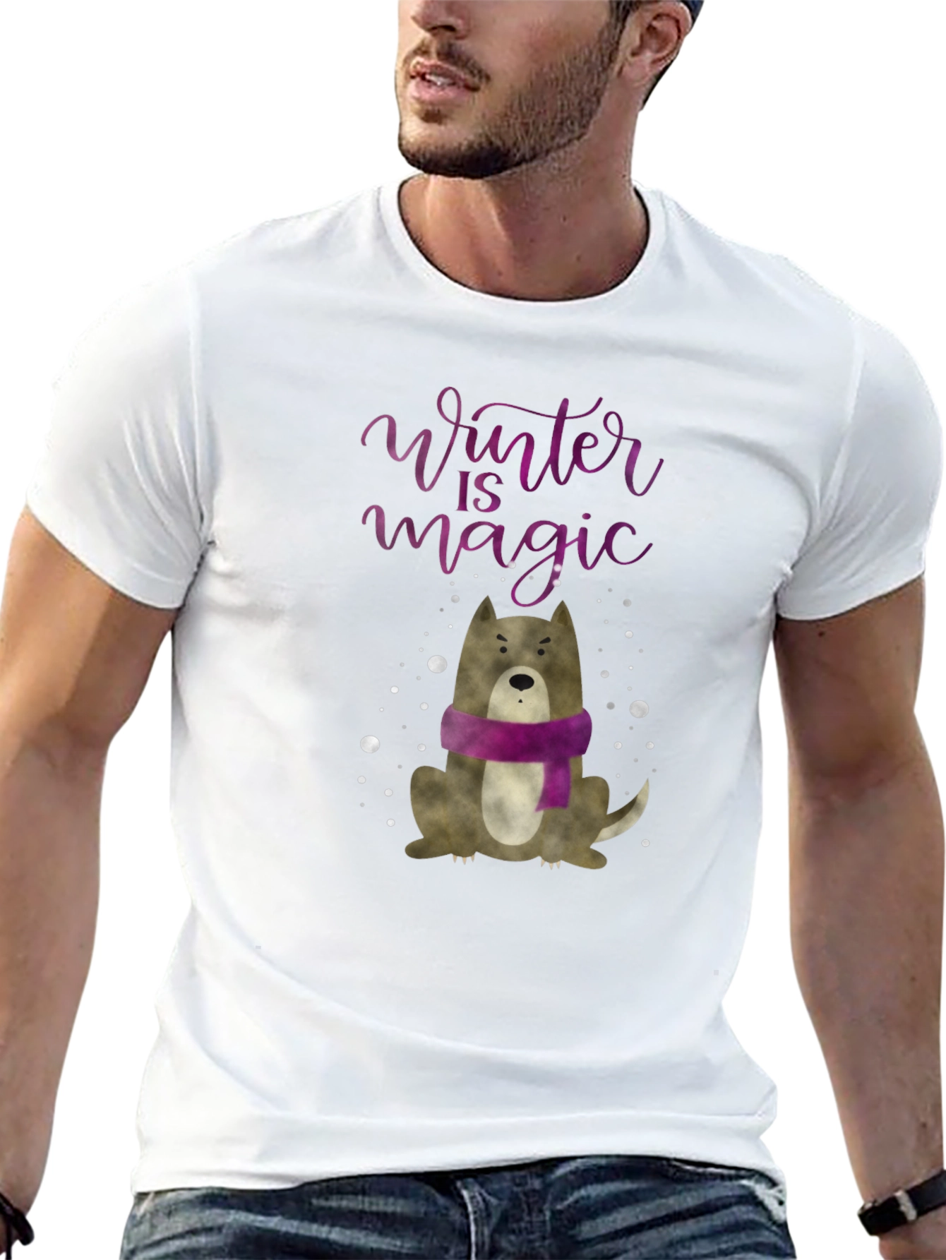 Winter Magic Dog Graphic Tee