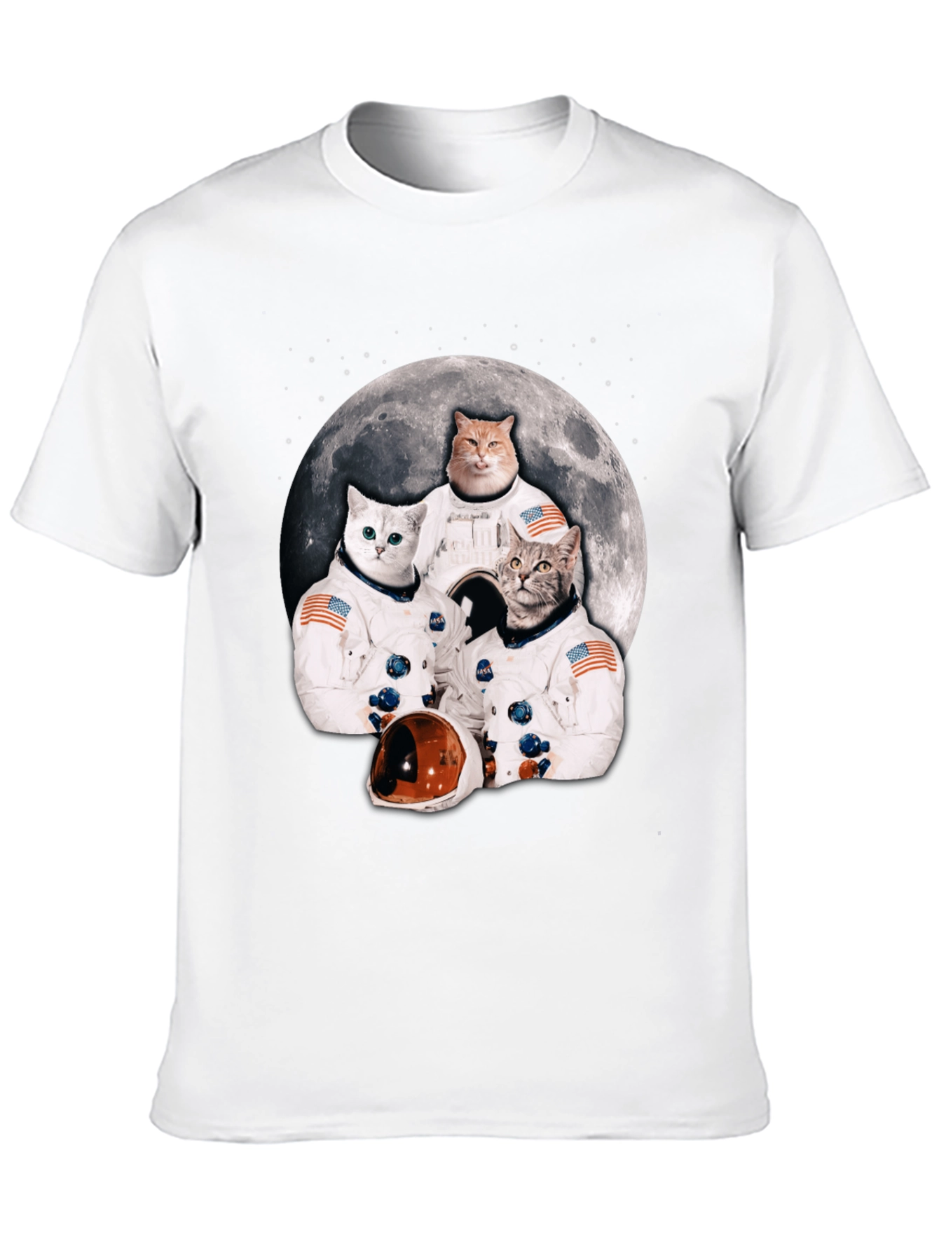 Cat Astronauts Moon T-Shirt