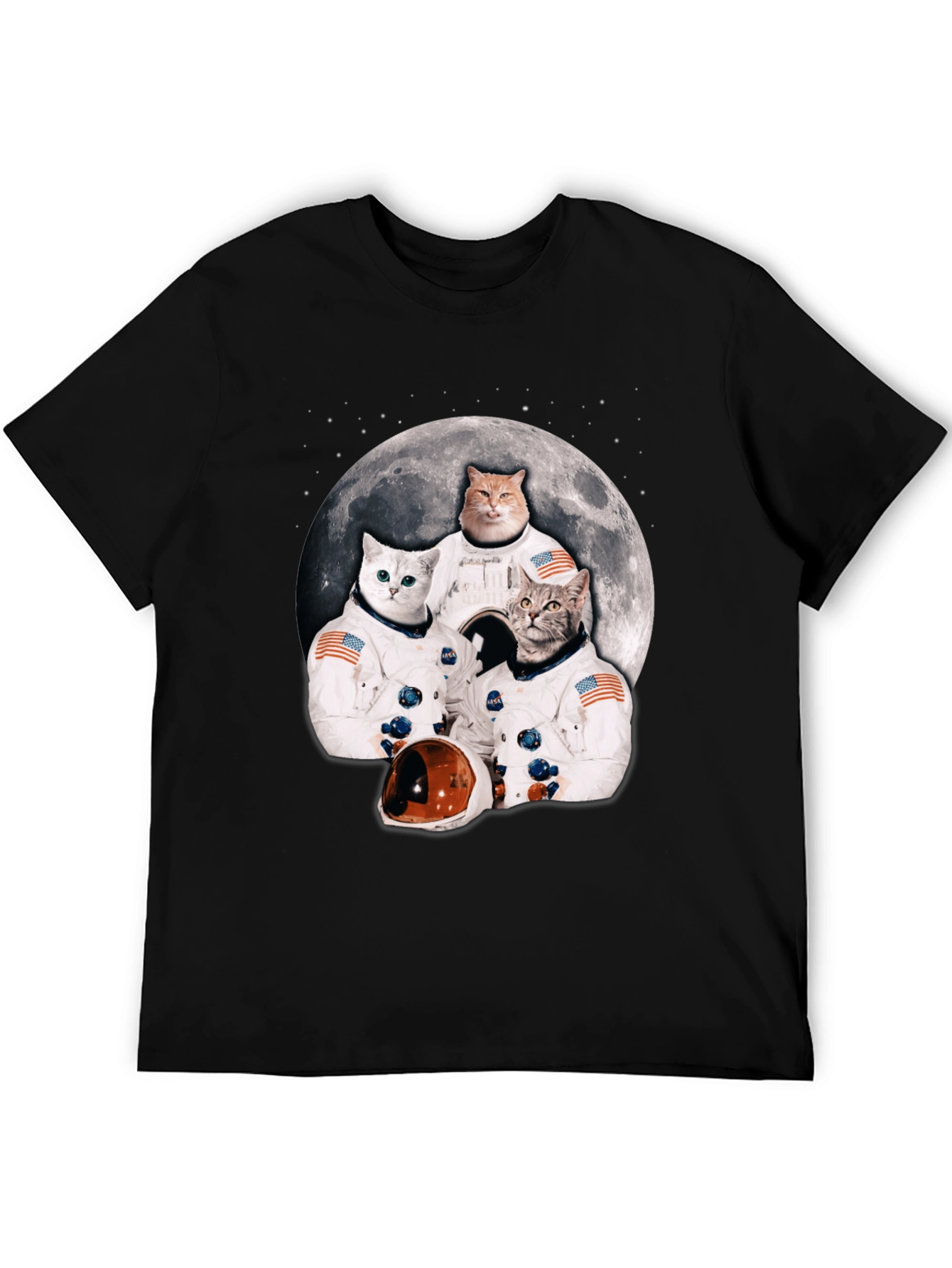 Cat Astronauts Moon T-Shirt
