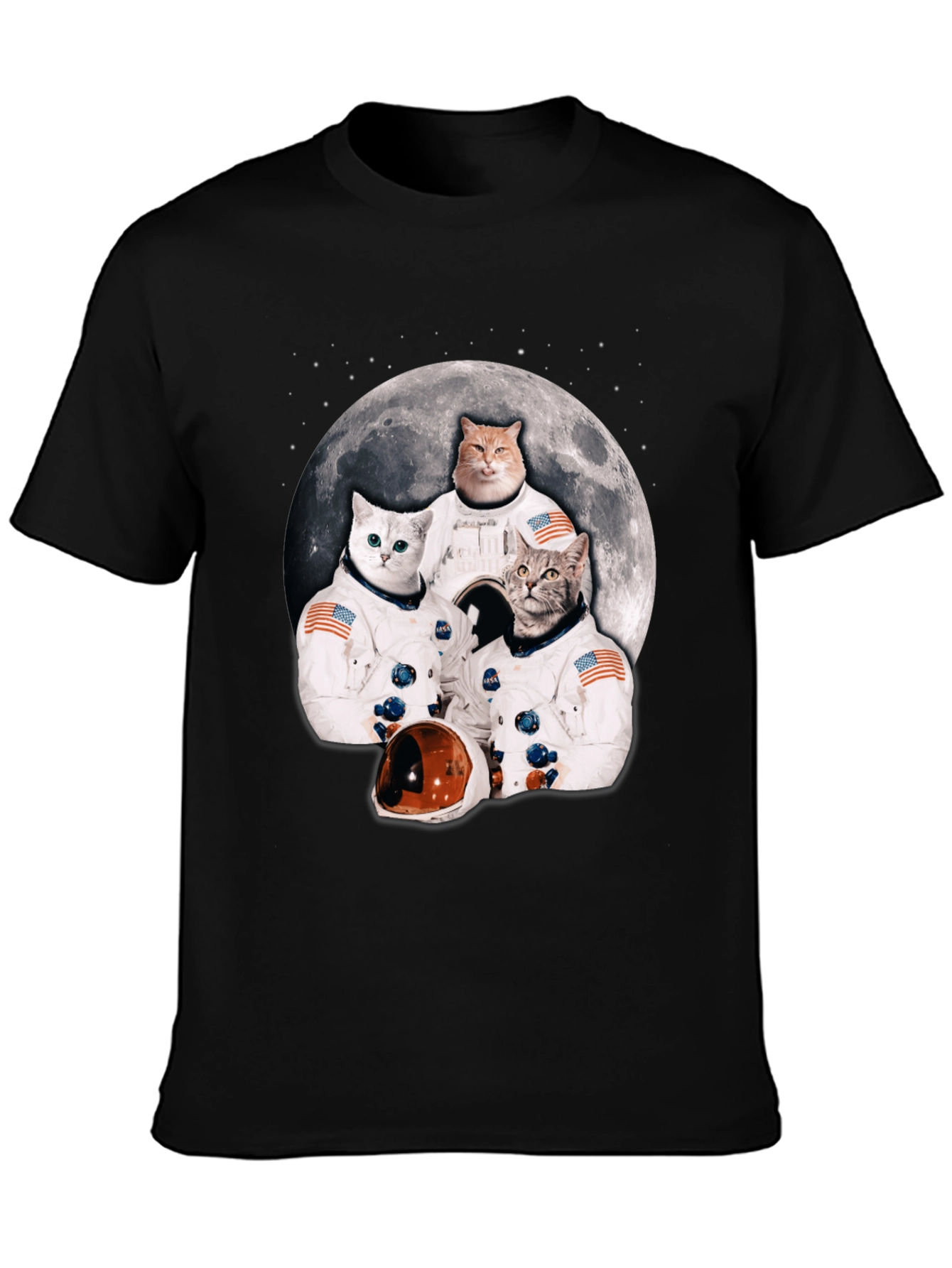 Cat Astronauts Moon T-Shirt