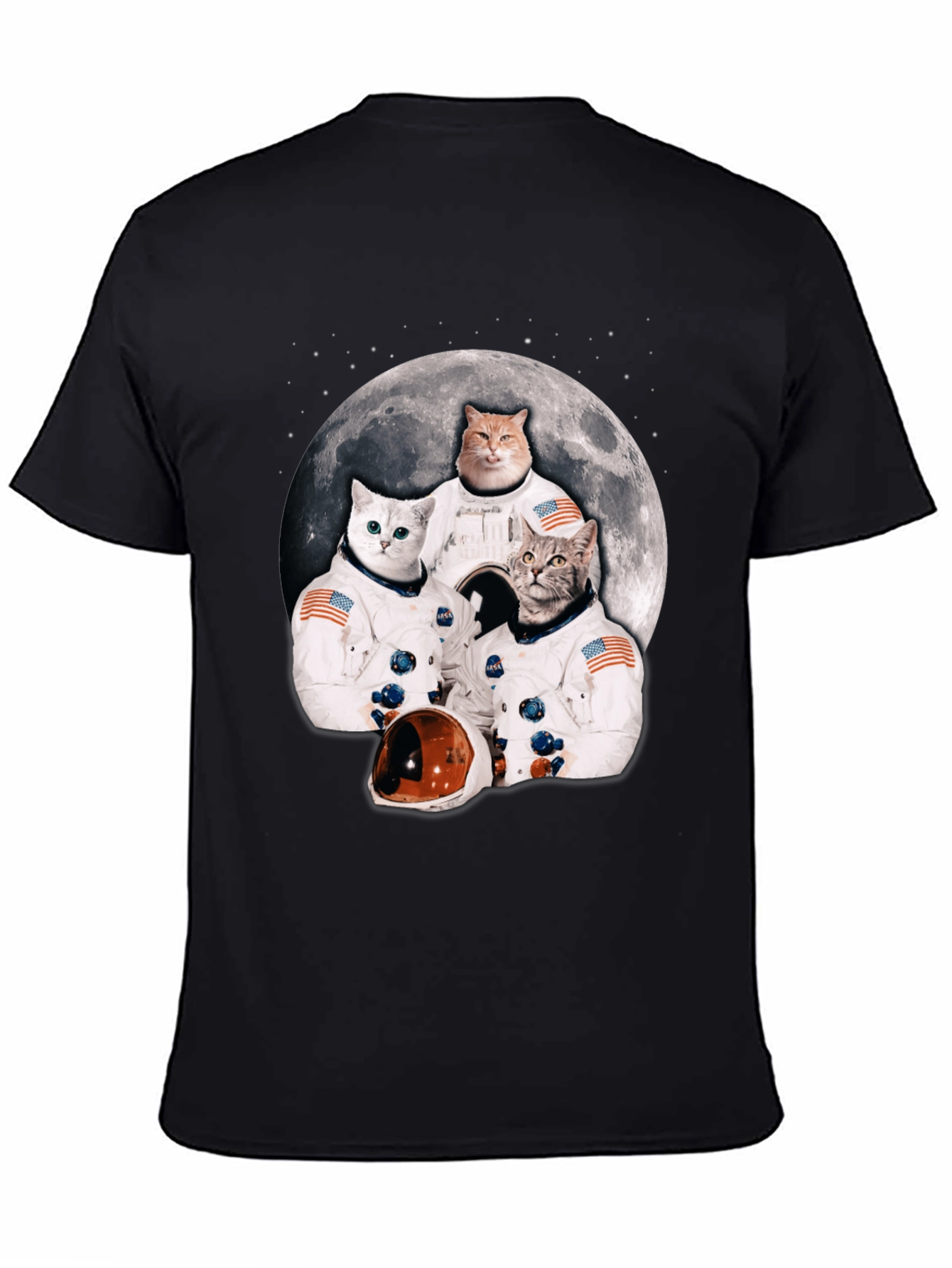 Cat Astronauts Moon T-Shirt