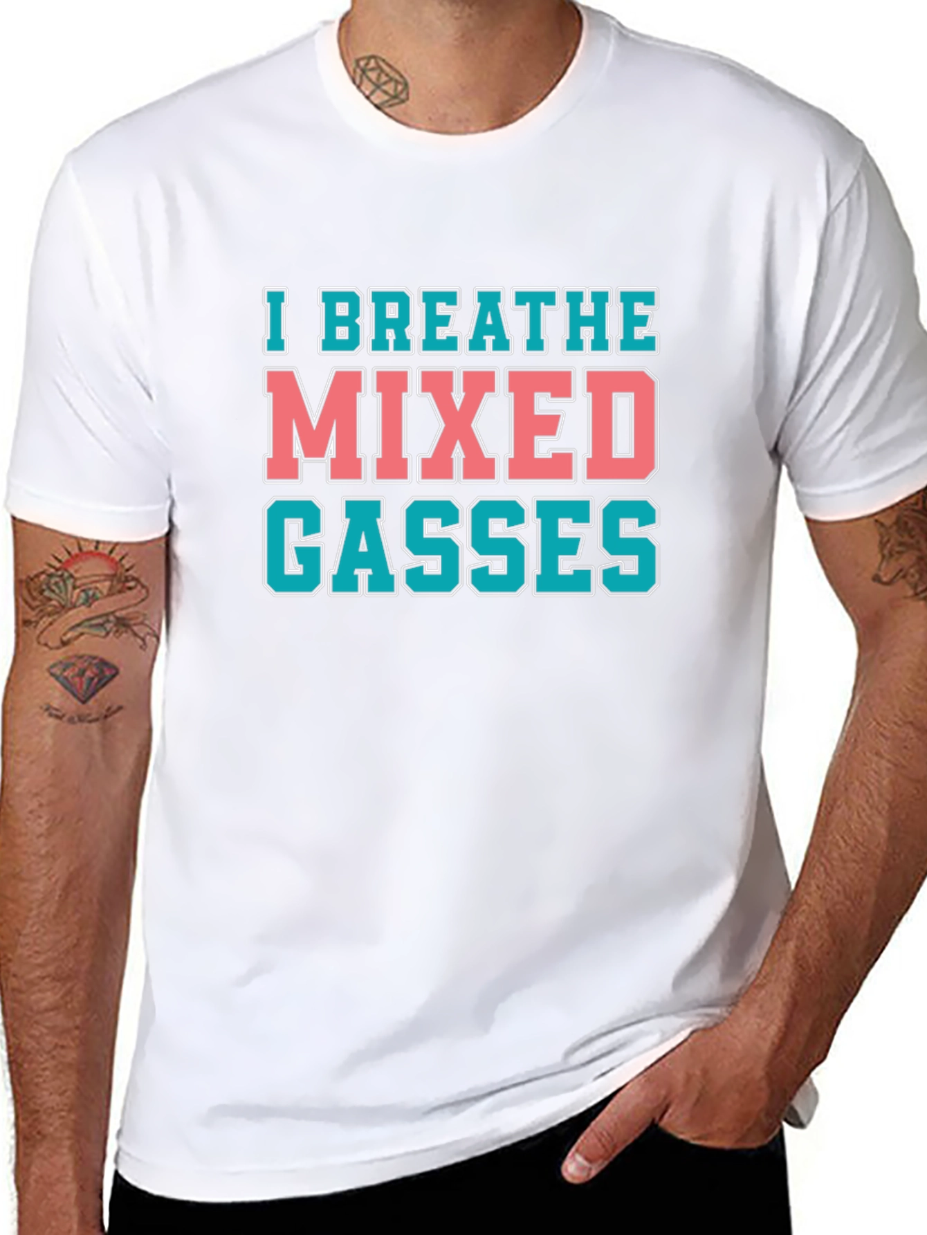 I Breathe Mixed Gasses Black T-Shirt
