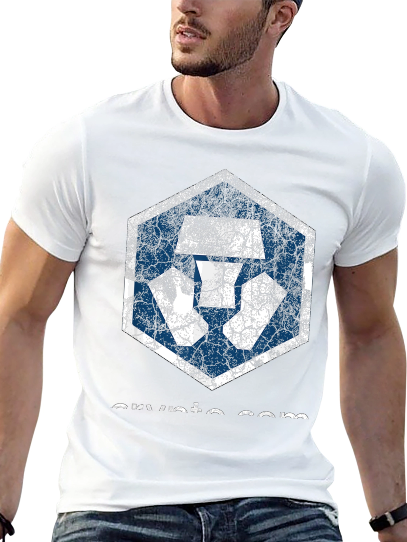 Crypto.com Distressed Logo T-Shirt