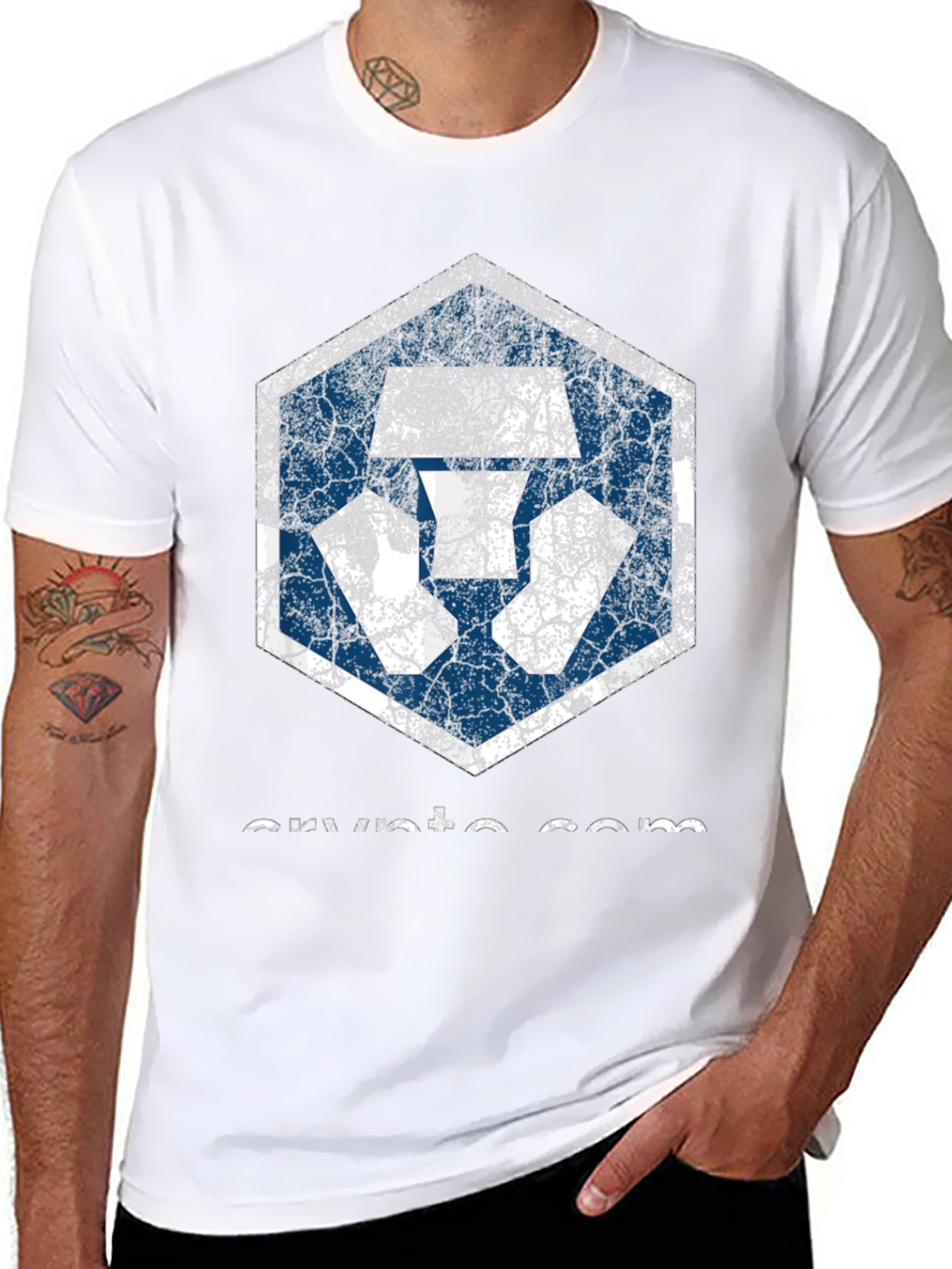Crypto.com Distressed Logo T-Shirt