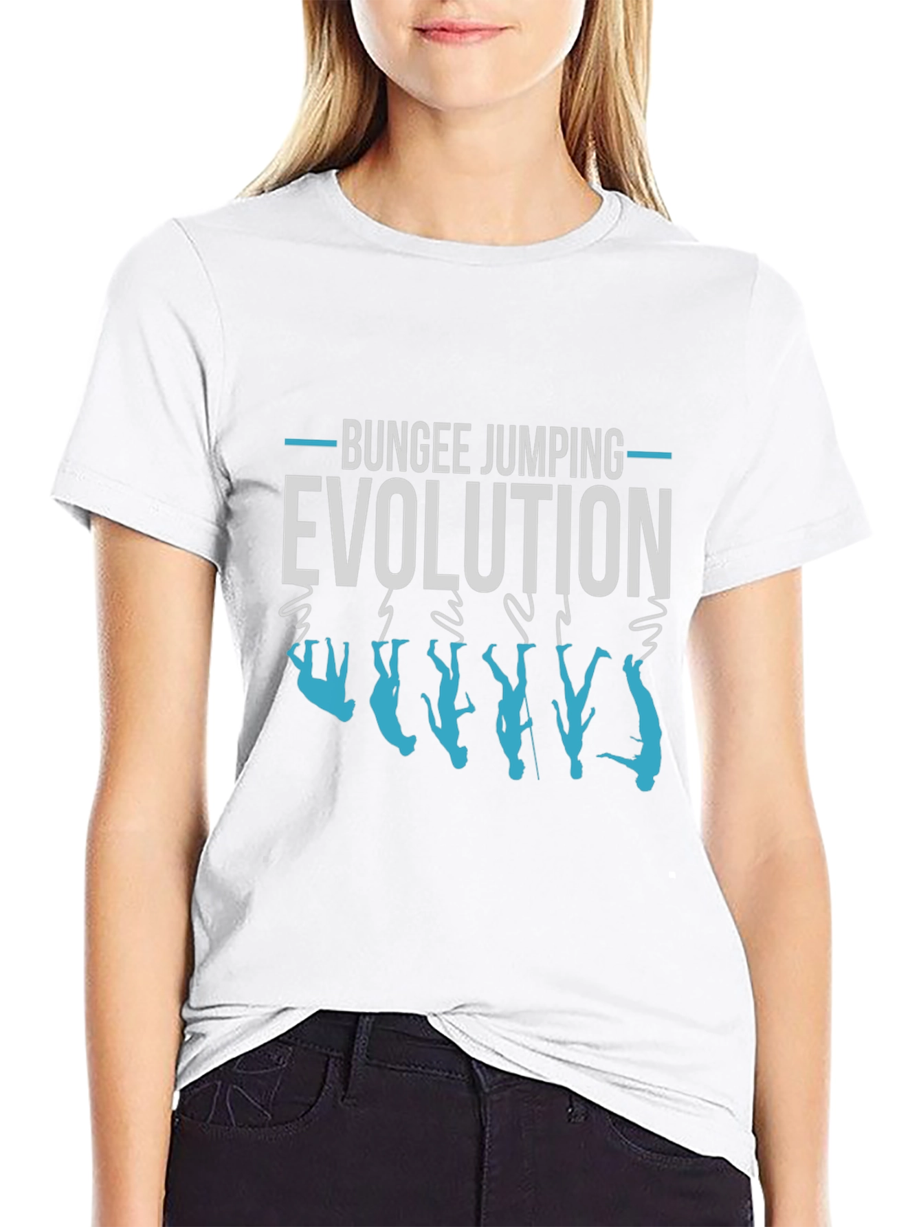 Bungee Jumping Evolution Graphic Tee - Adventure Ready!