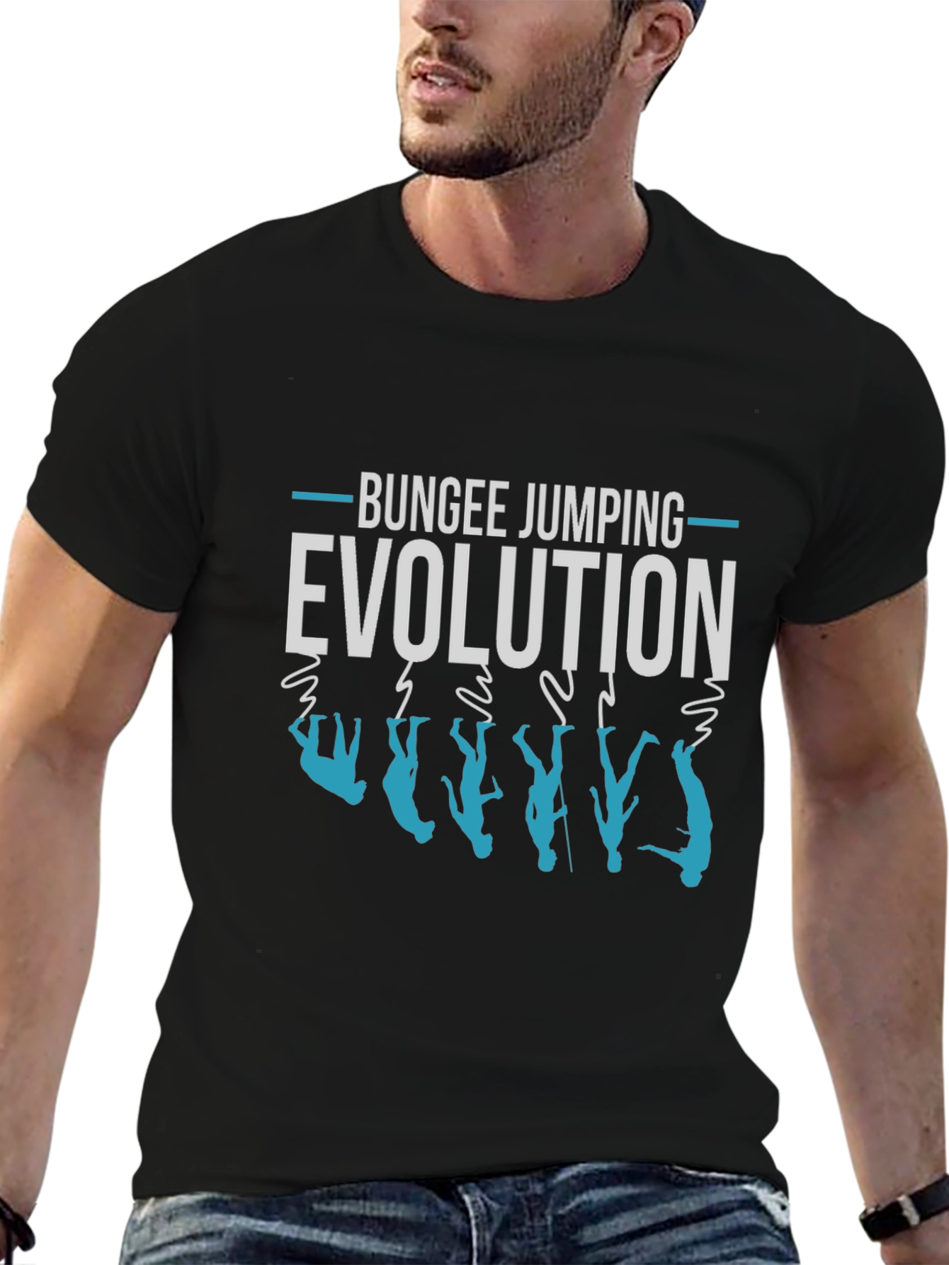 Bungee Jumping Evolution Graphic Tee - Adventure Ready!
