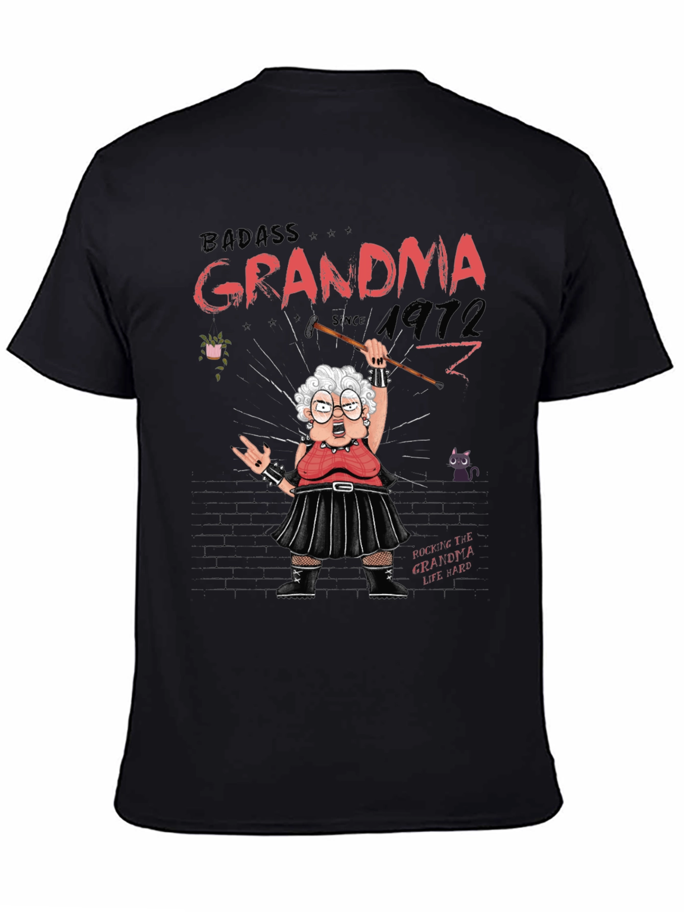Badass Grandma Since 1972 Graphic T-Shirt