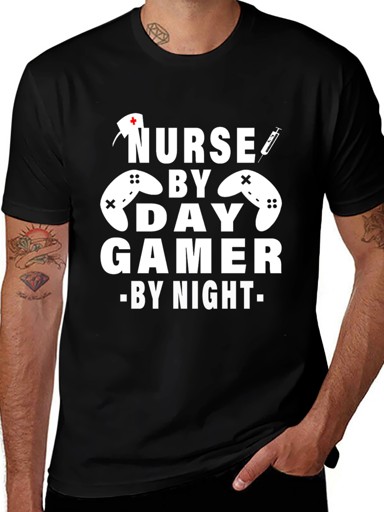 Nurse By Day Gamer By Night T-Shirt