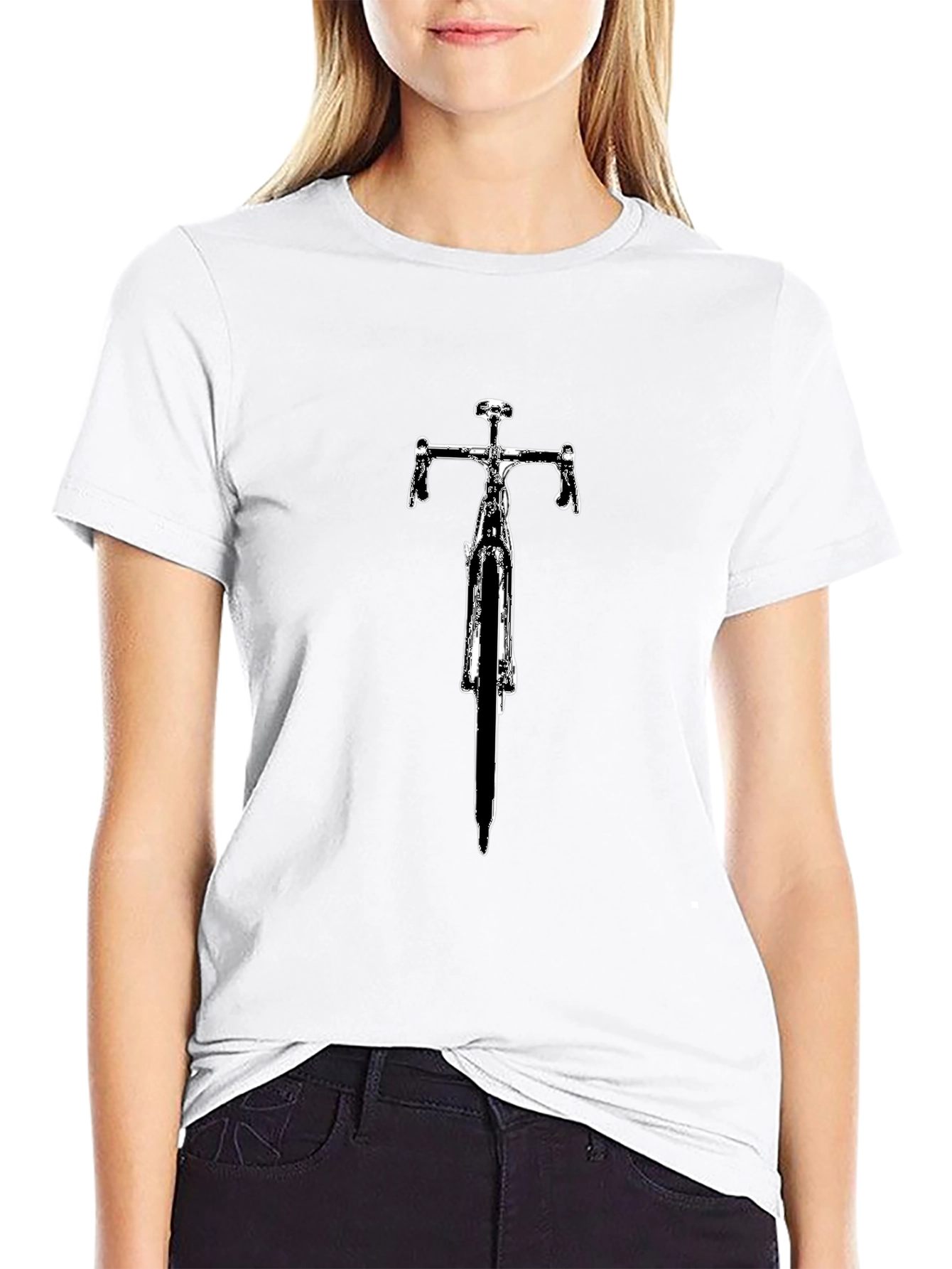 Mens Black Bicycle Graphic Tee
