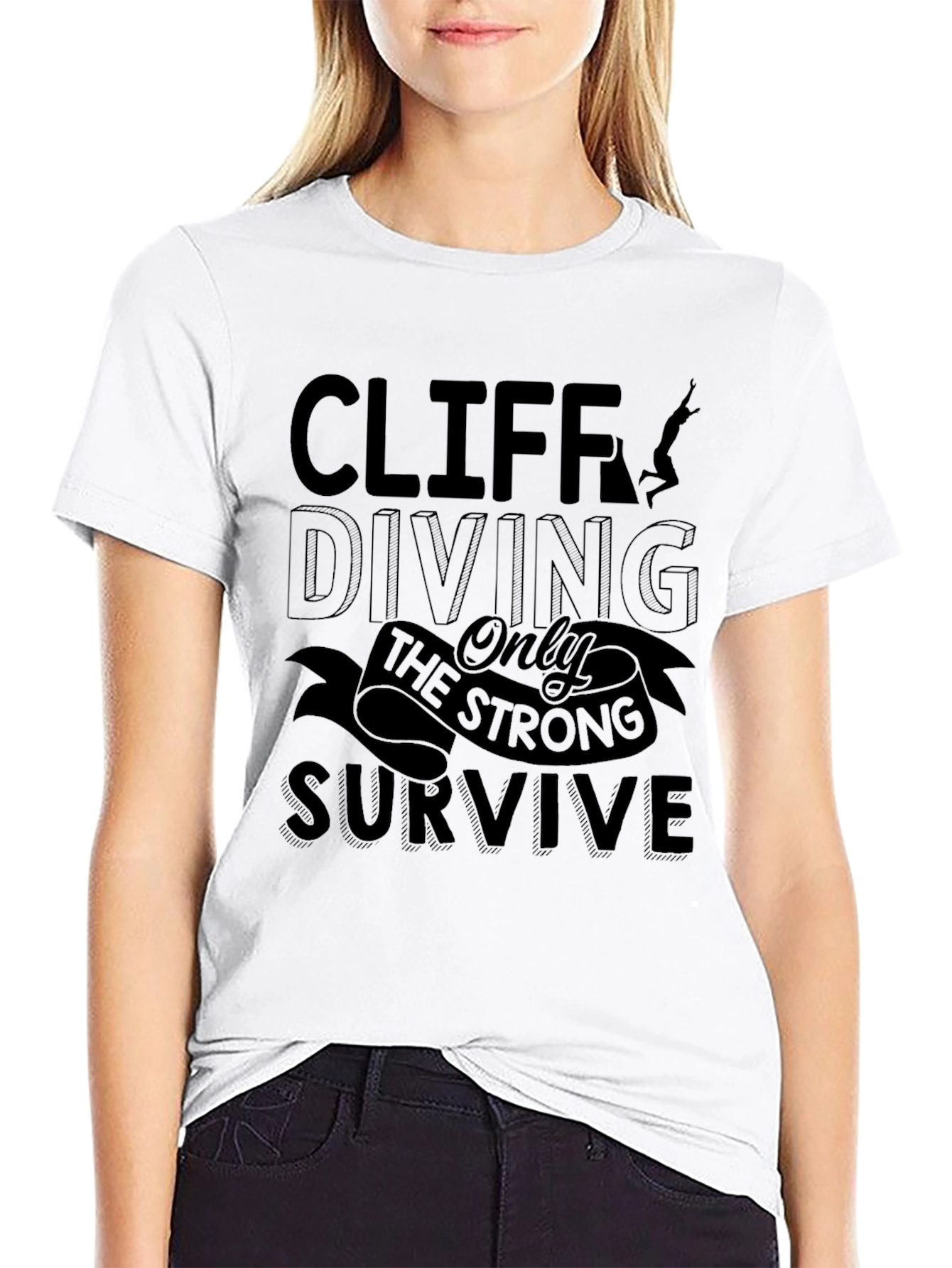 Cliff Diving T-Shirt - Only the Strong Survive