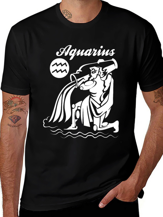Aquarius Zodiac Sign Graphic T-Shirt