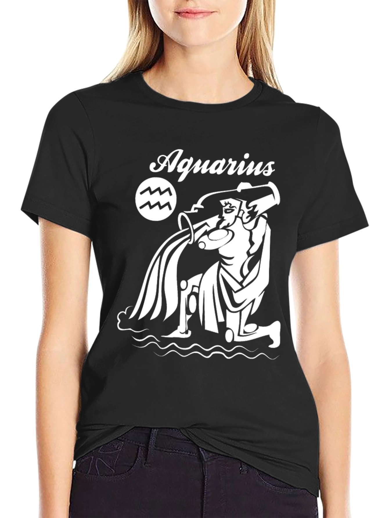Aquarius Zodiac Sign Graphic T-Shirt