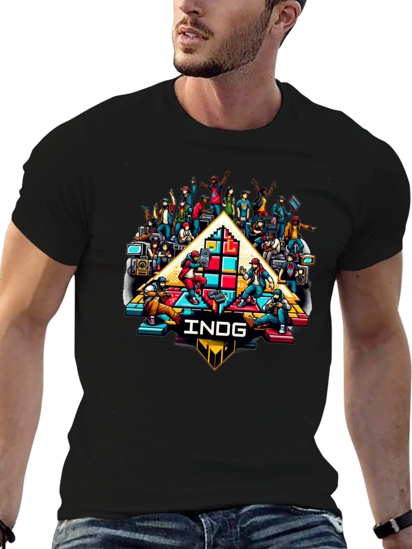 Retro Gaming Crew Black T-Shirt