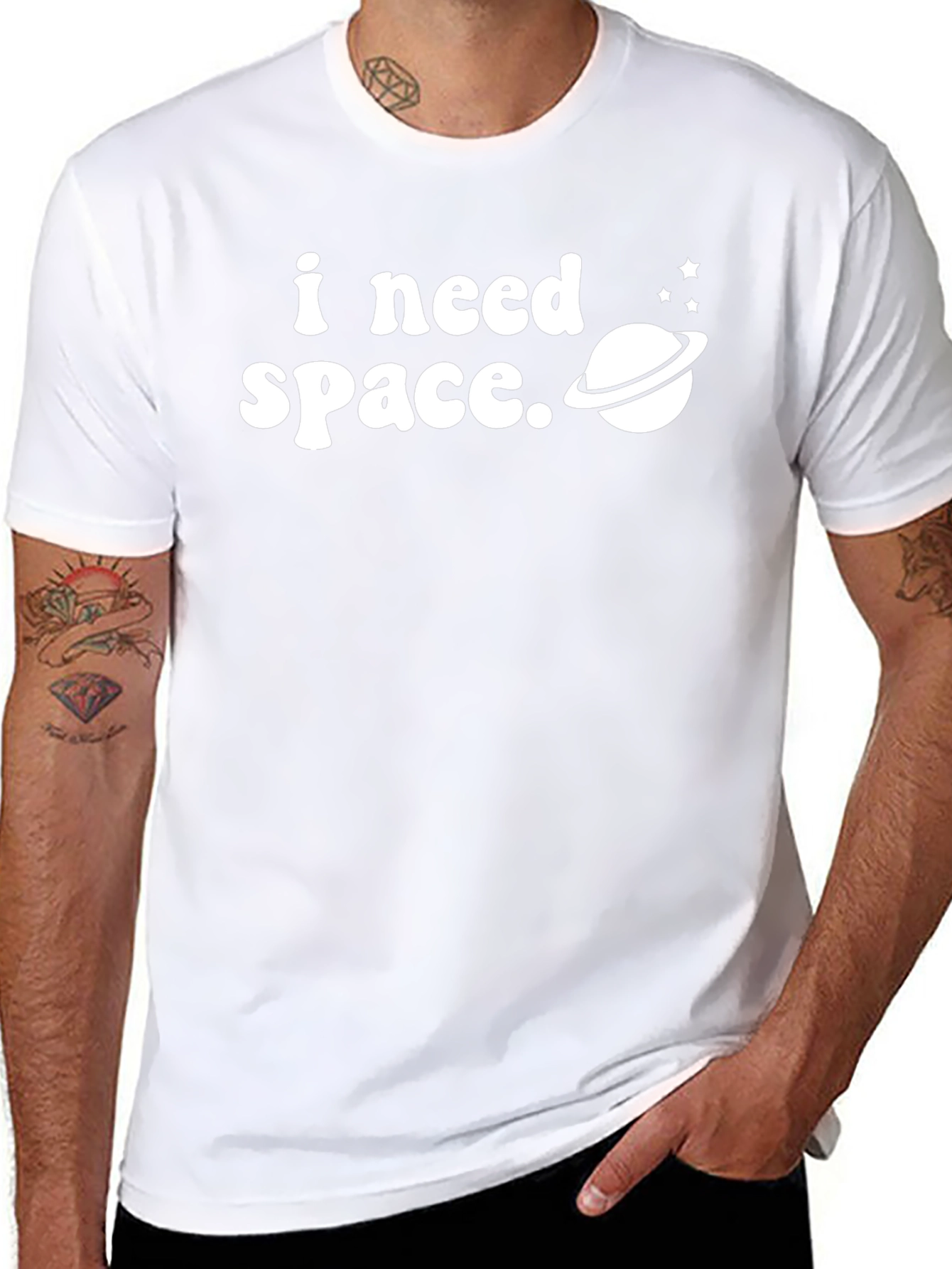 I Need Space Graphic Tee - Black T-Shirt