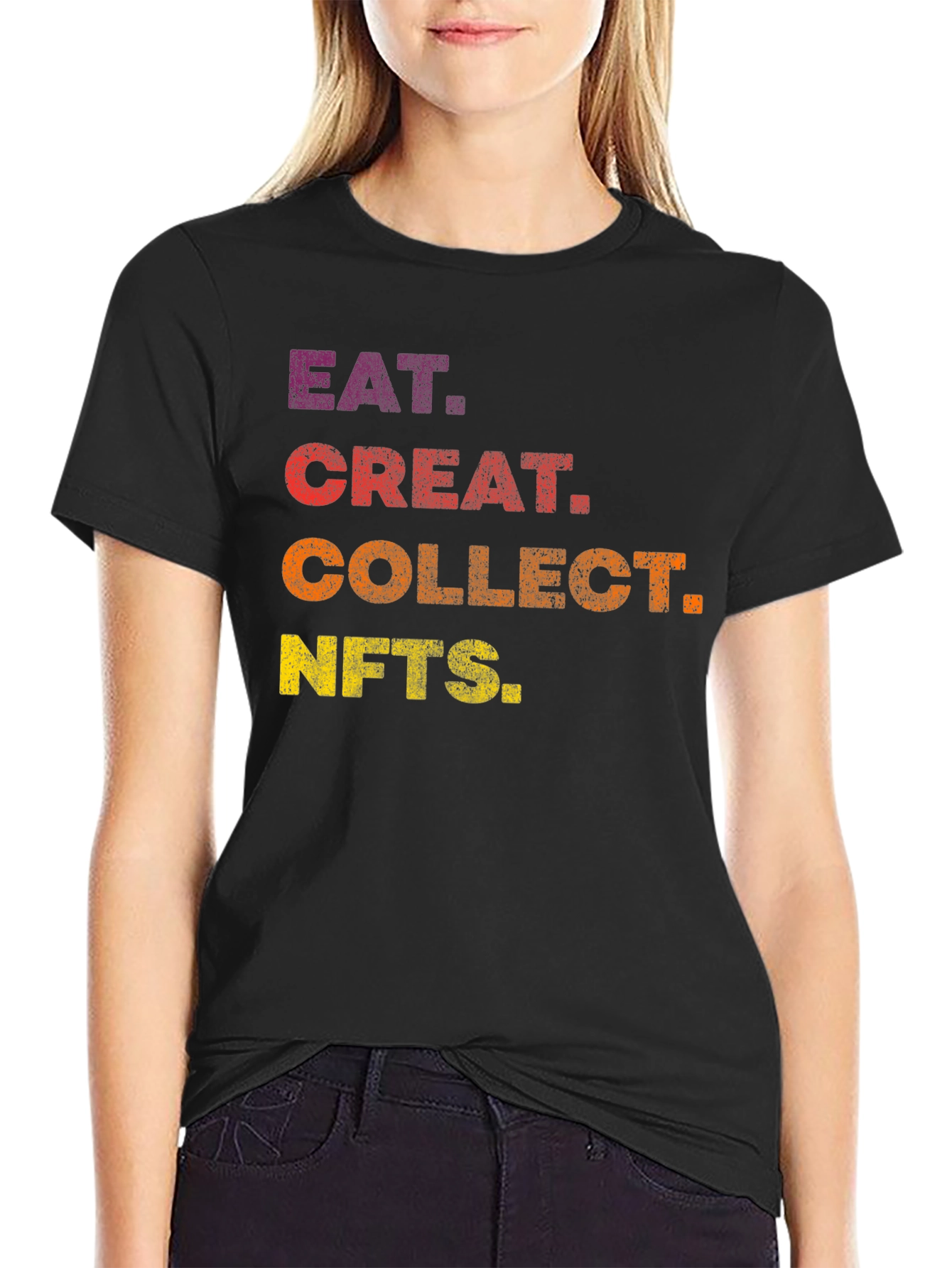 Eat Create Collect NFTs Black T-Shirt