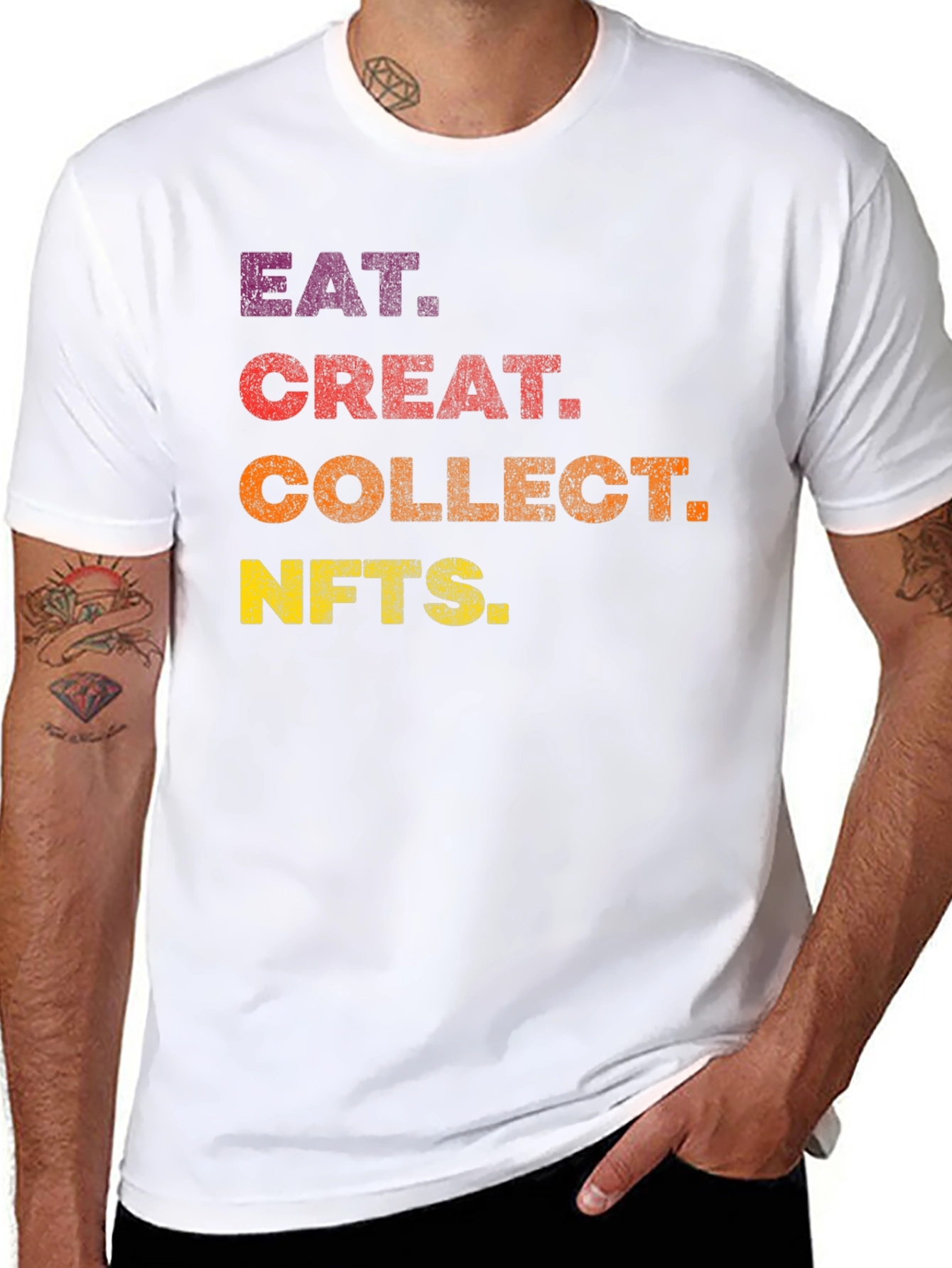 Eat Create Collect NFTs Black T-Shirt