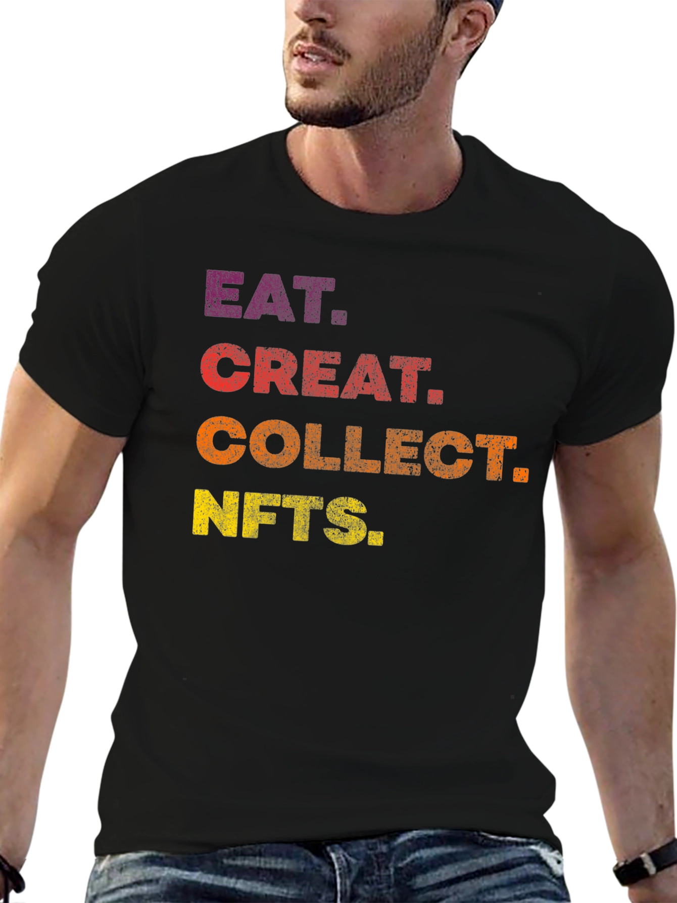 Eat Create Collect NFTs Black T-Shirt