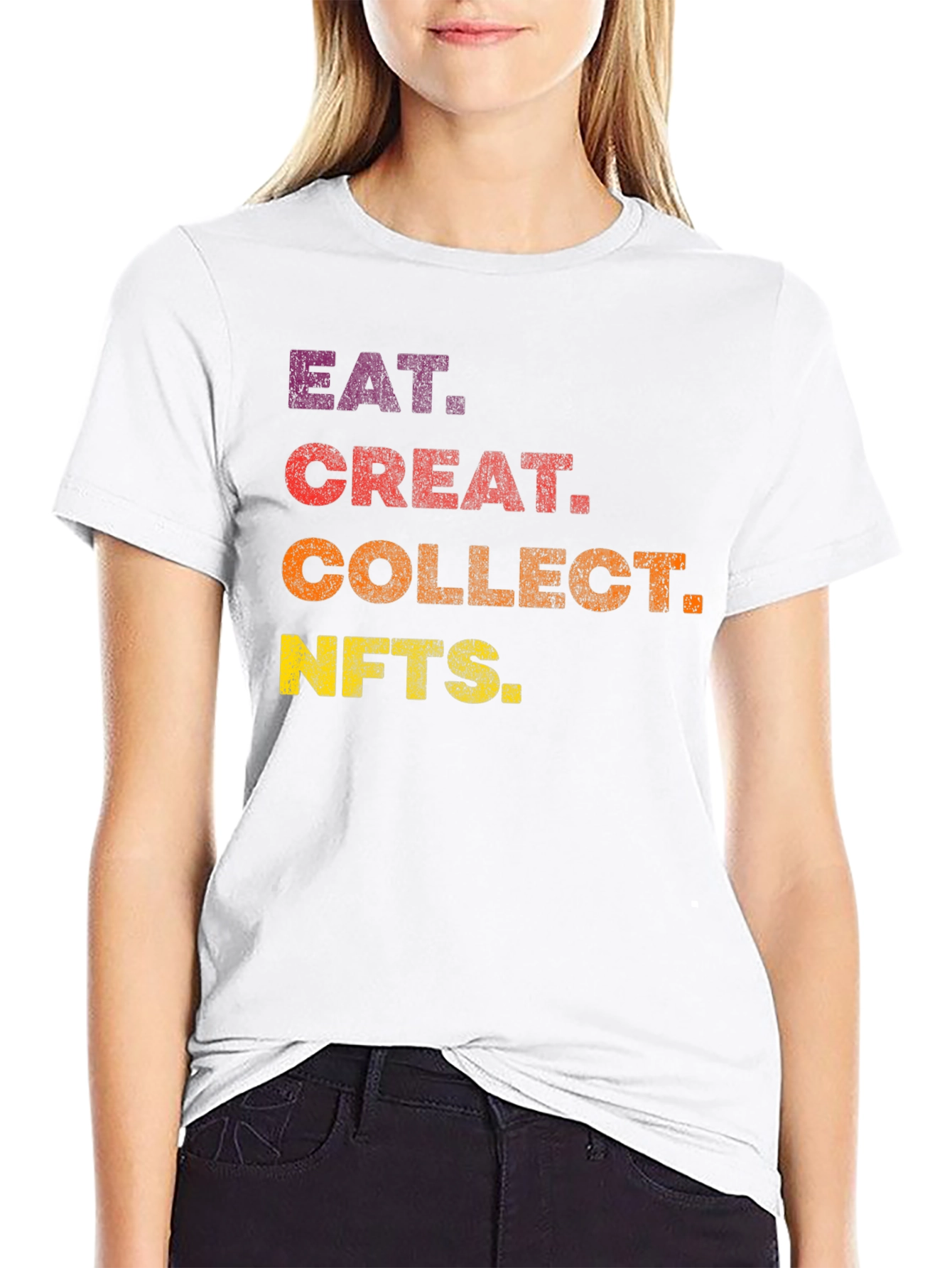 Eat Create Collect NFTs Black T-Shirt