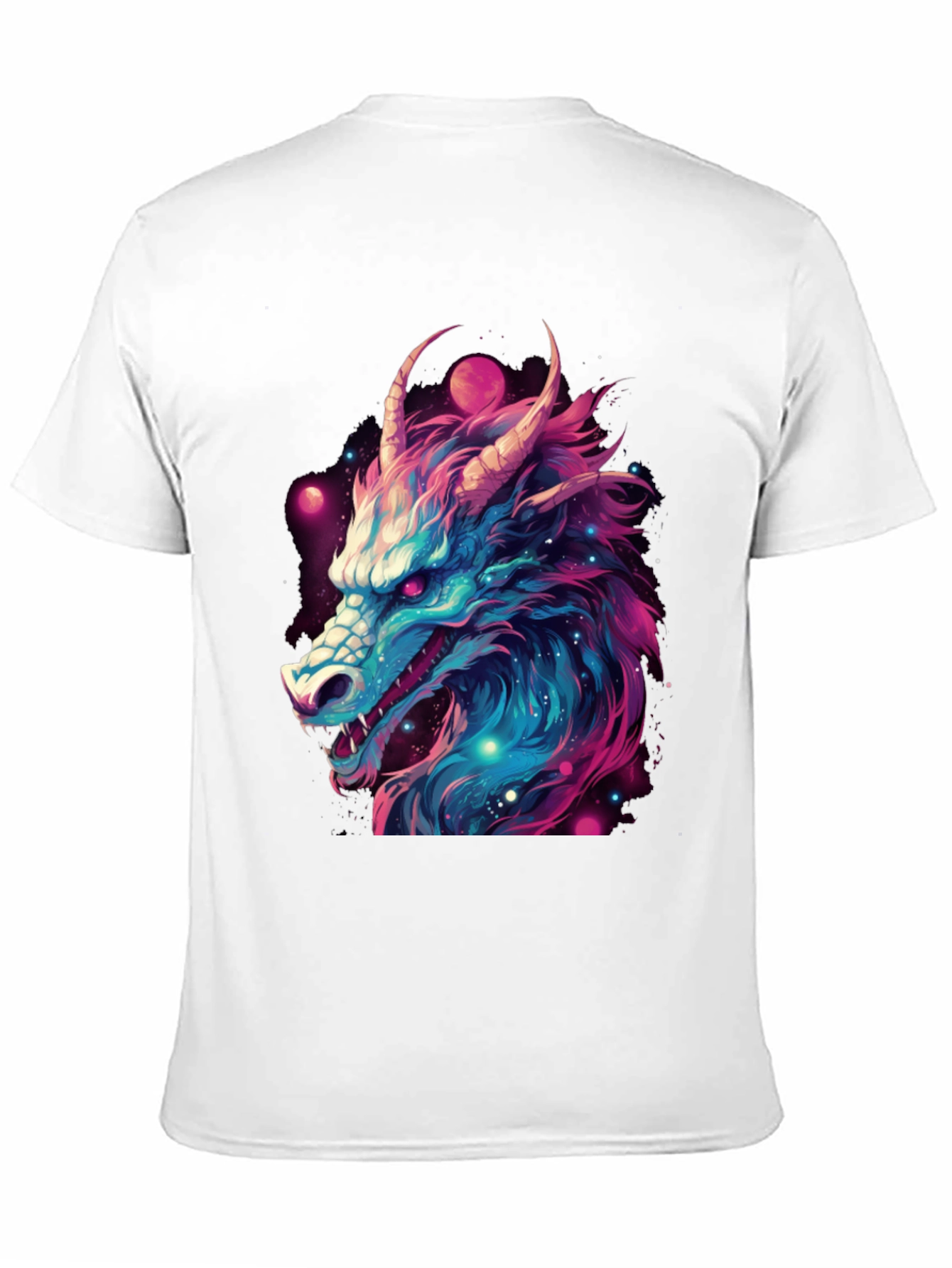 Cosmic Dragon Graphic Tee - Black T-Shirt