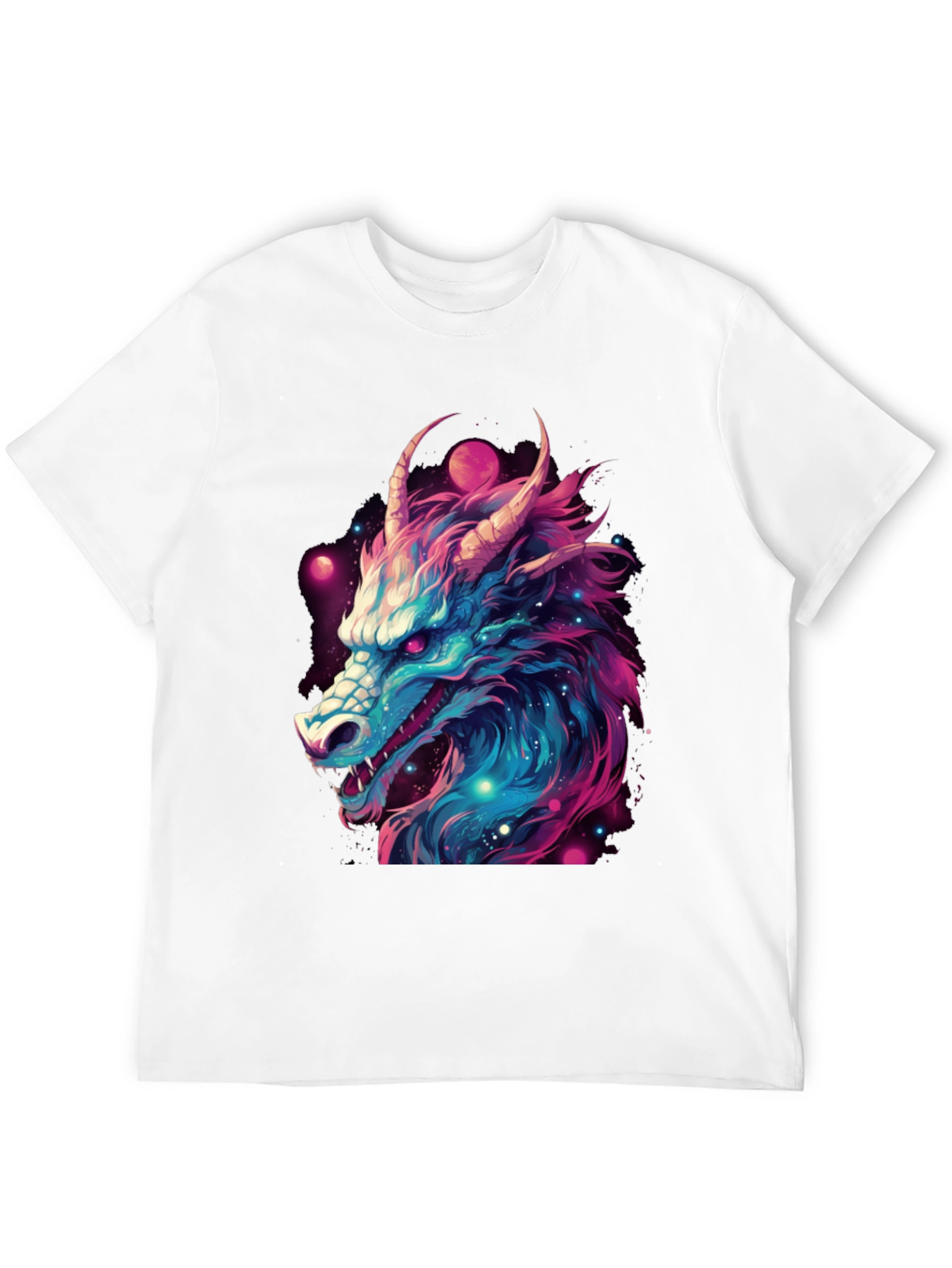 Cosmic Dragon Graphic Tee - Black T-Shirt