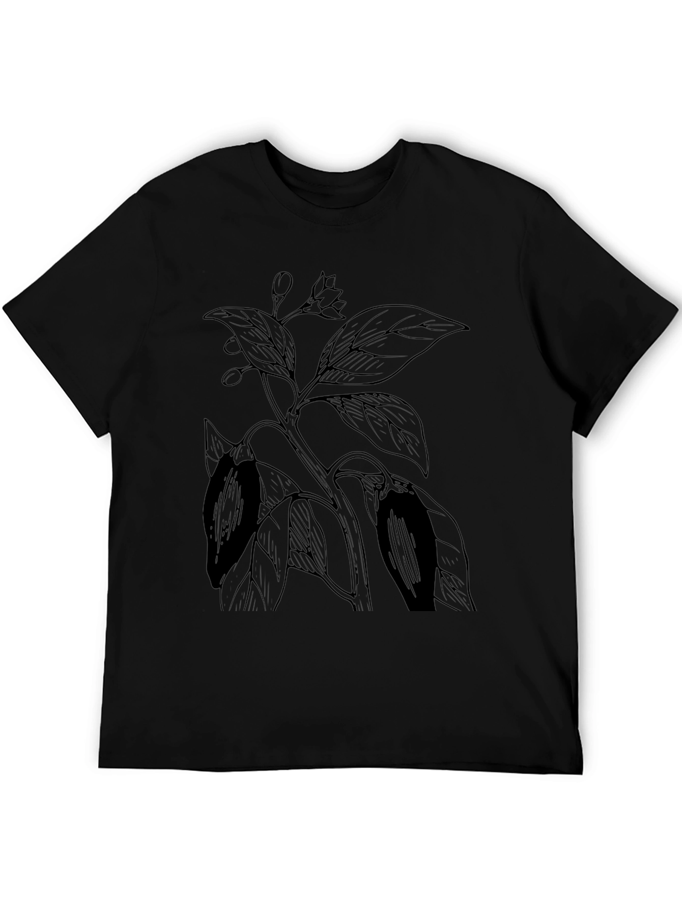 Botanical Sketch Tee - Minimalist Plant Design