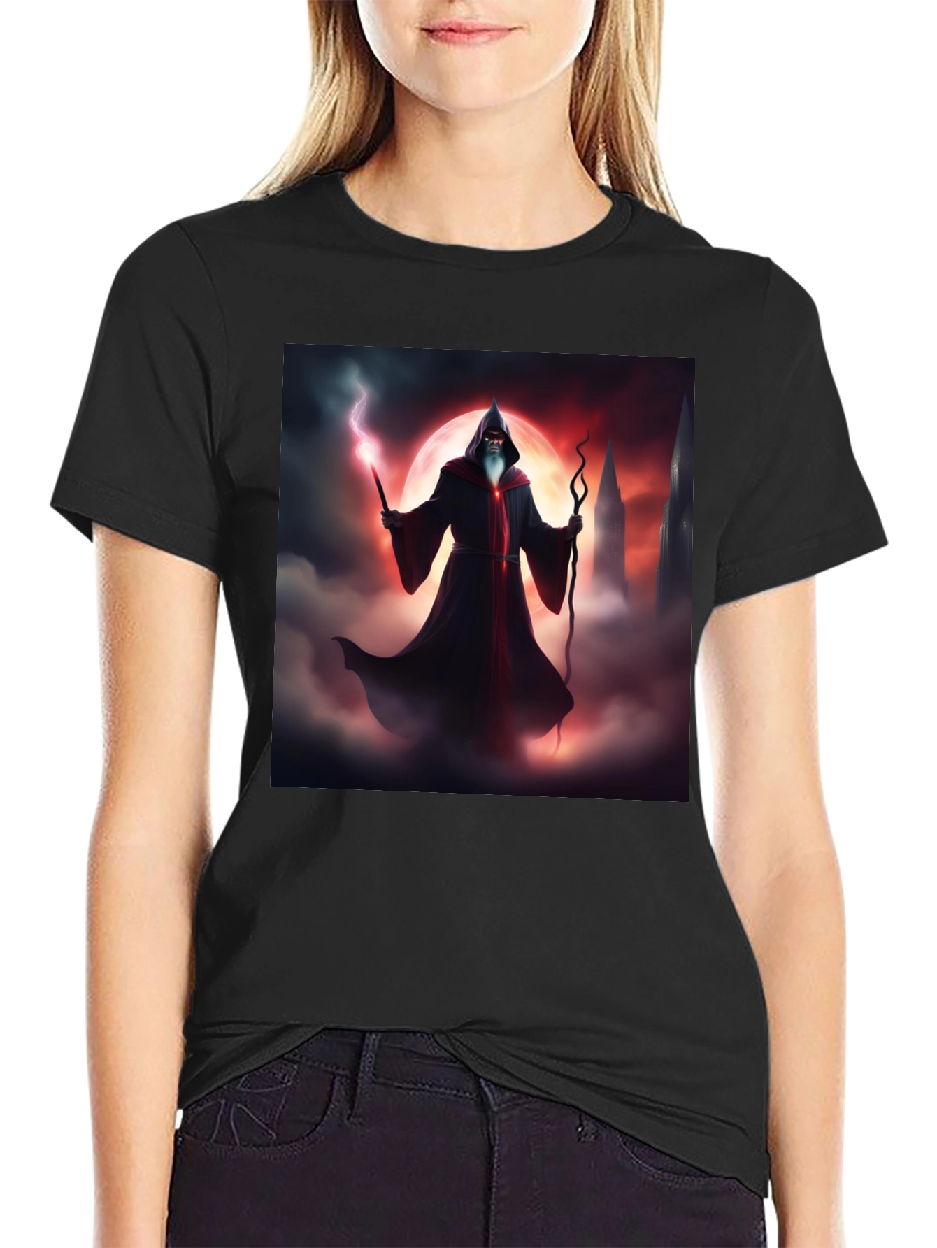 Wizard Graphic Black T-Shirt