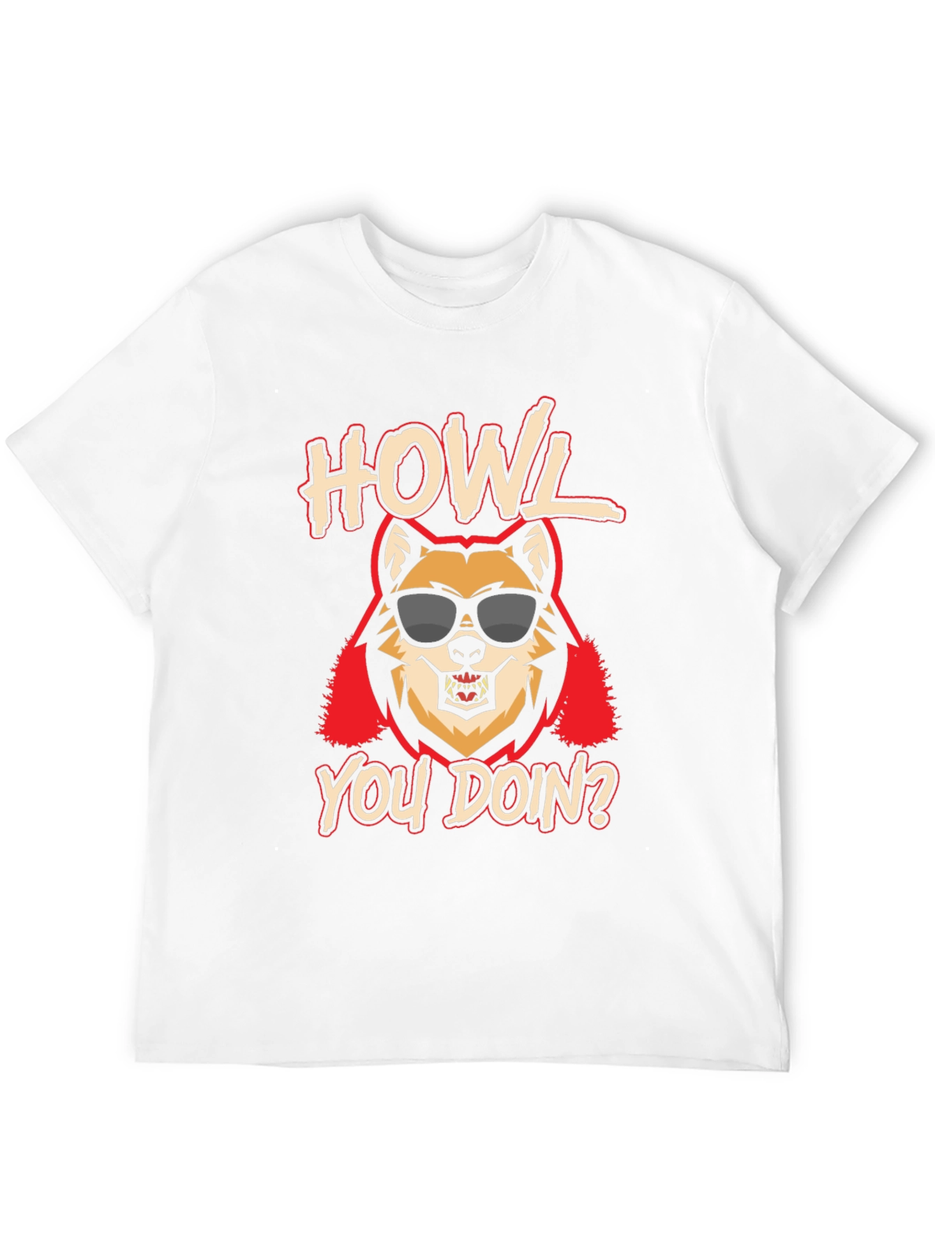 Howl You Doin? Graphic Print Mens T-Shirt