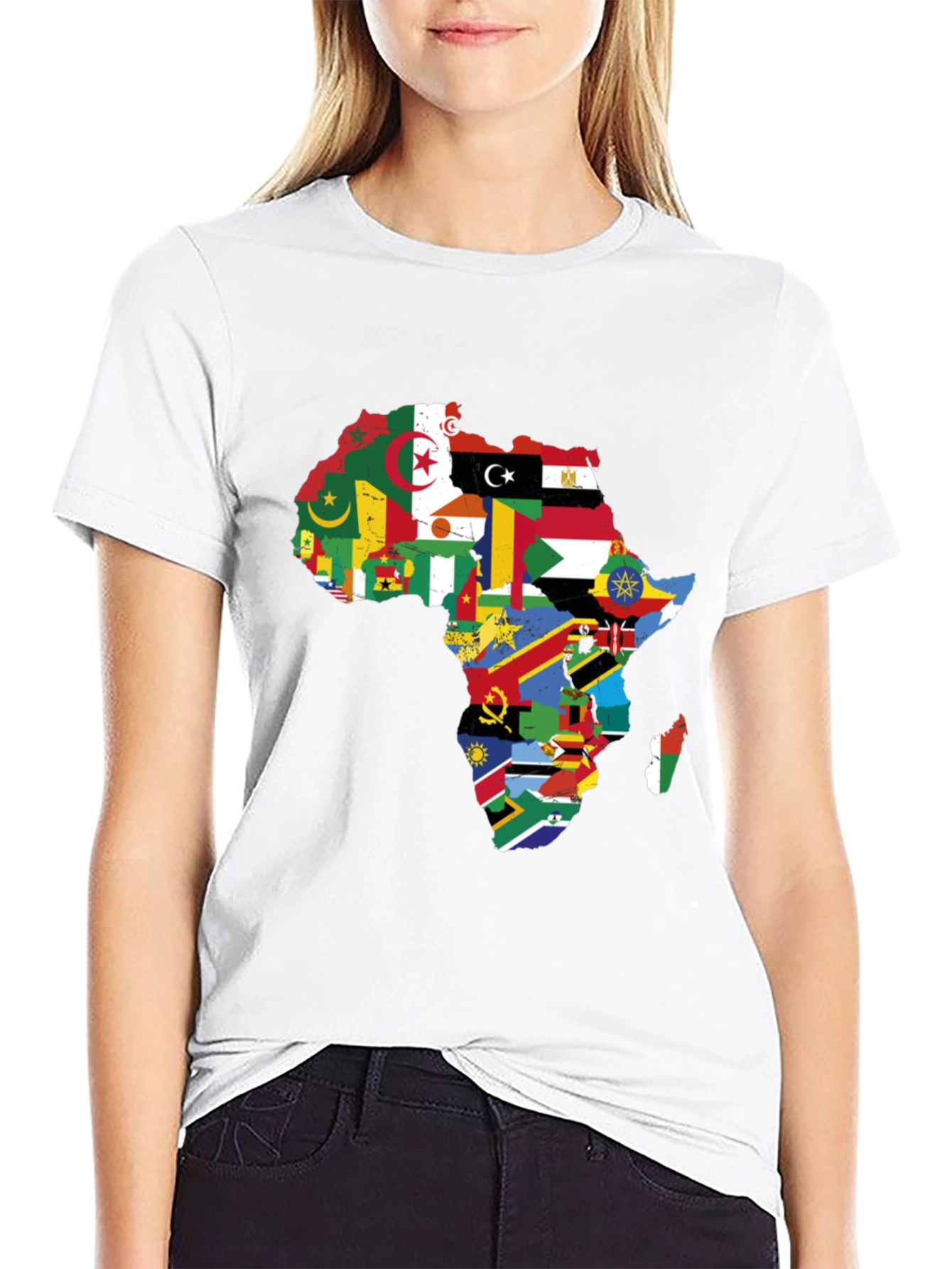 Africa Flag Map Graphic T-Shirt
