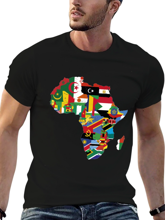 Africa Flag Map Graphic T-Shirt