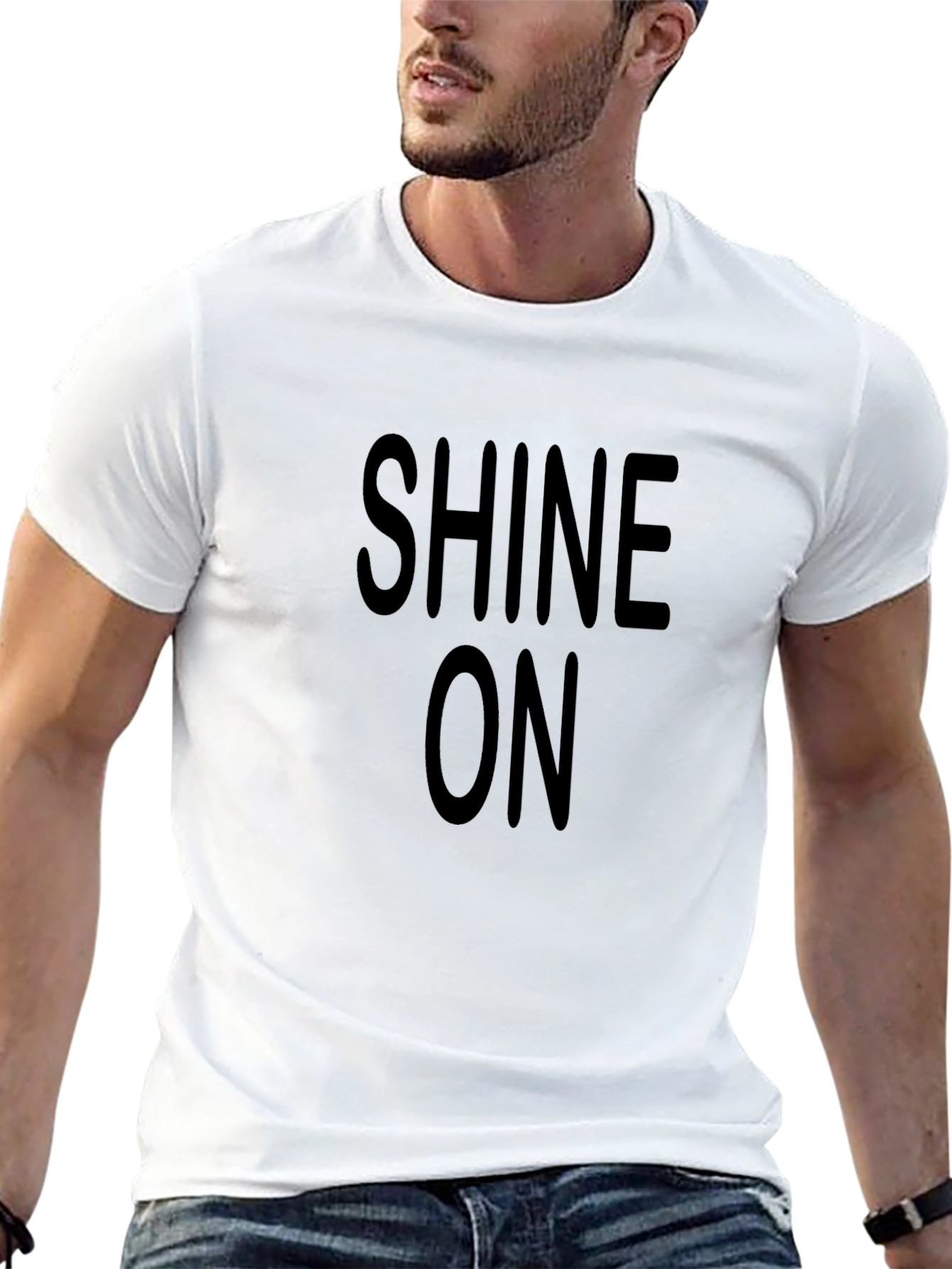 Shine On Graphic Print Crew Neck T-Shirt