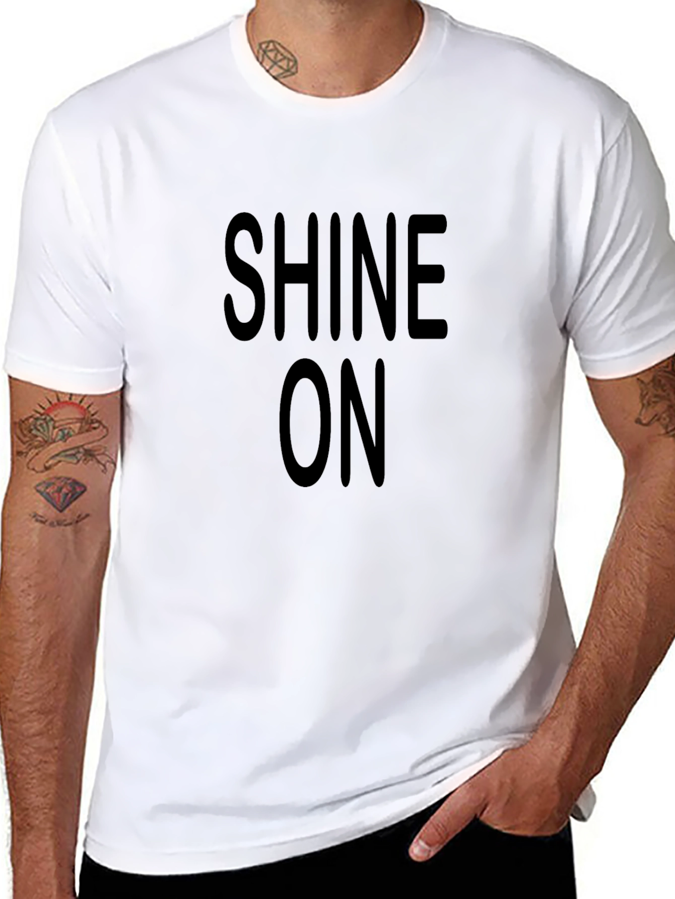 Shine On Graphic Print Crew Neck T-Shirt