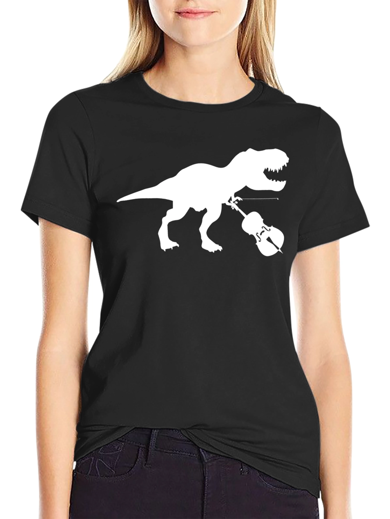 Dinosaur Violin T-Shirt - Black