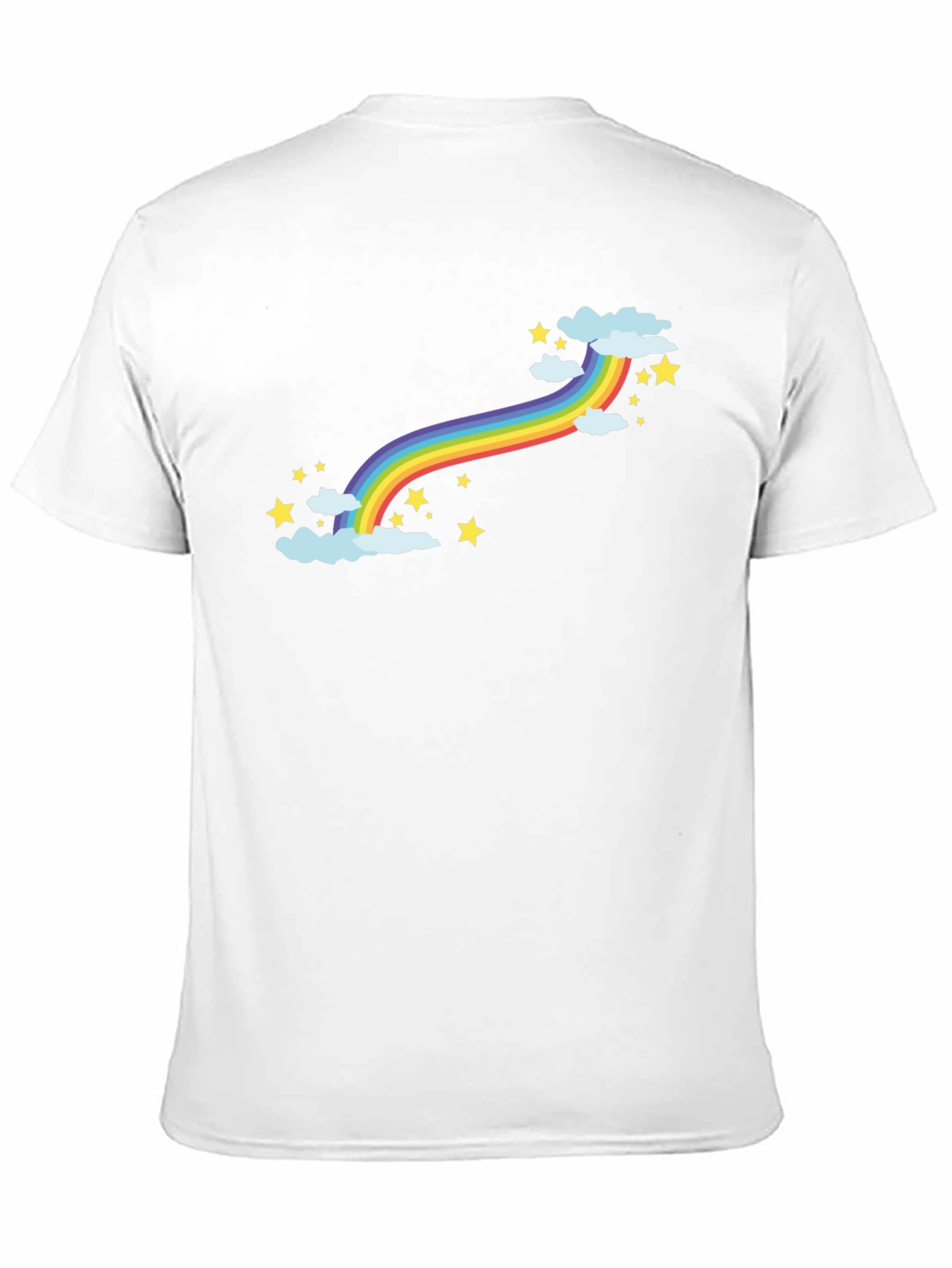Rainbow Stars Graphic Black T-Shirt