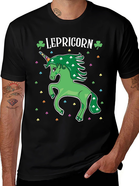 Lepricon Unicorn St. Patricks Day Graphic Tee