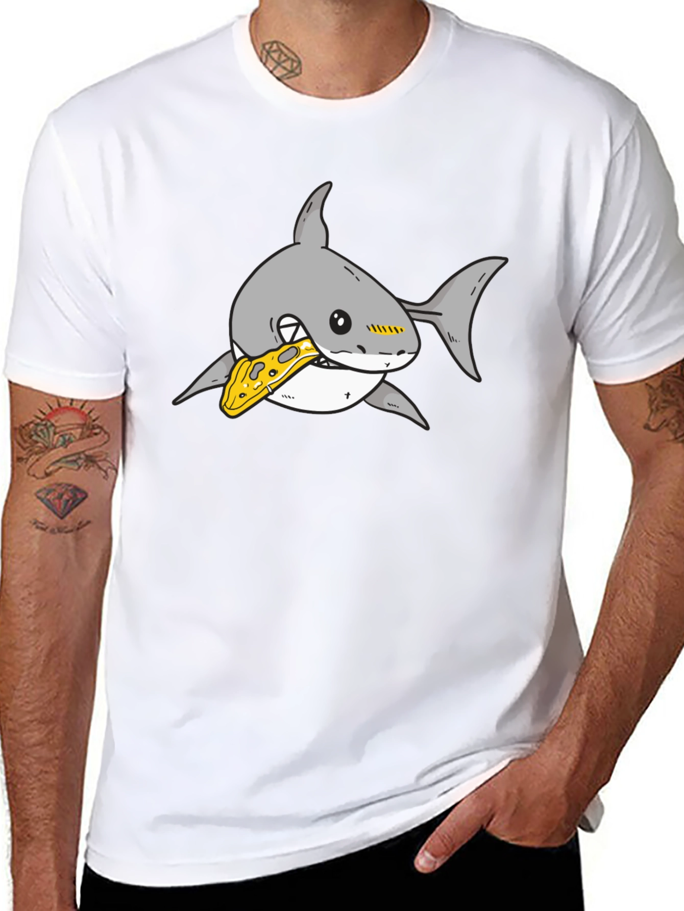 Shark Pizza Lover Graphic Tee