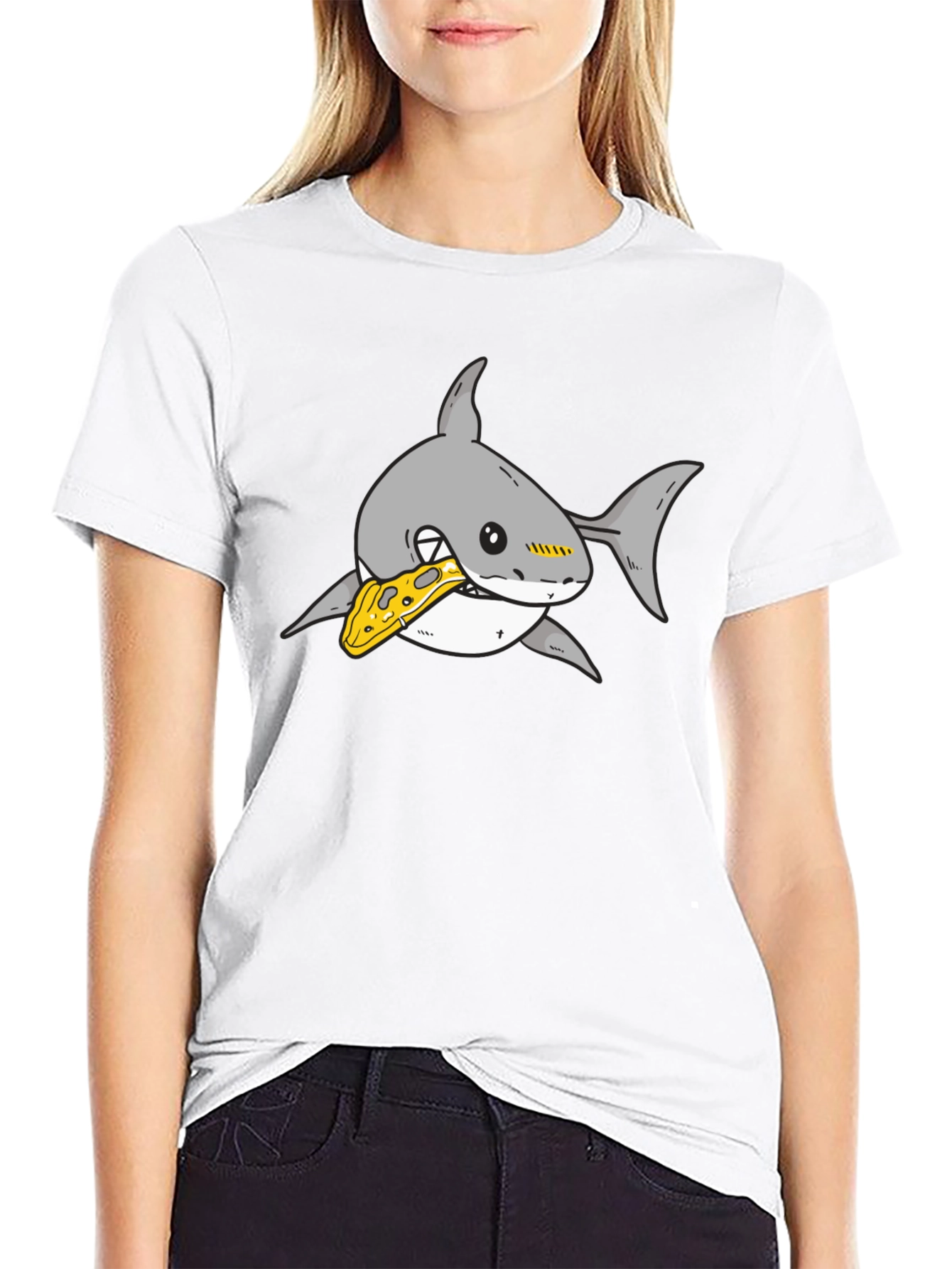 Shark Pizza Lover Graphic Tee
