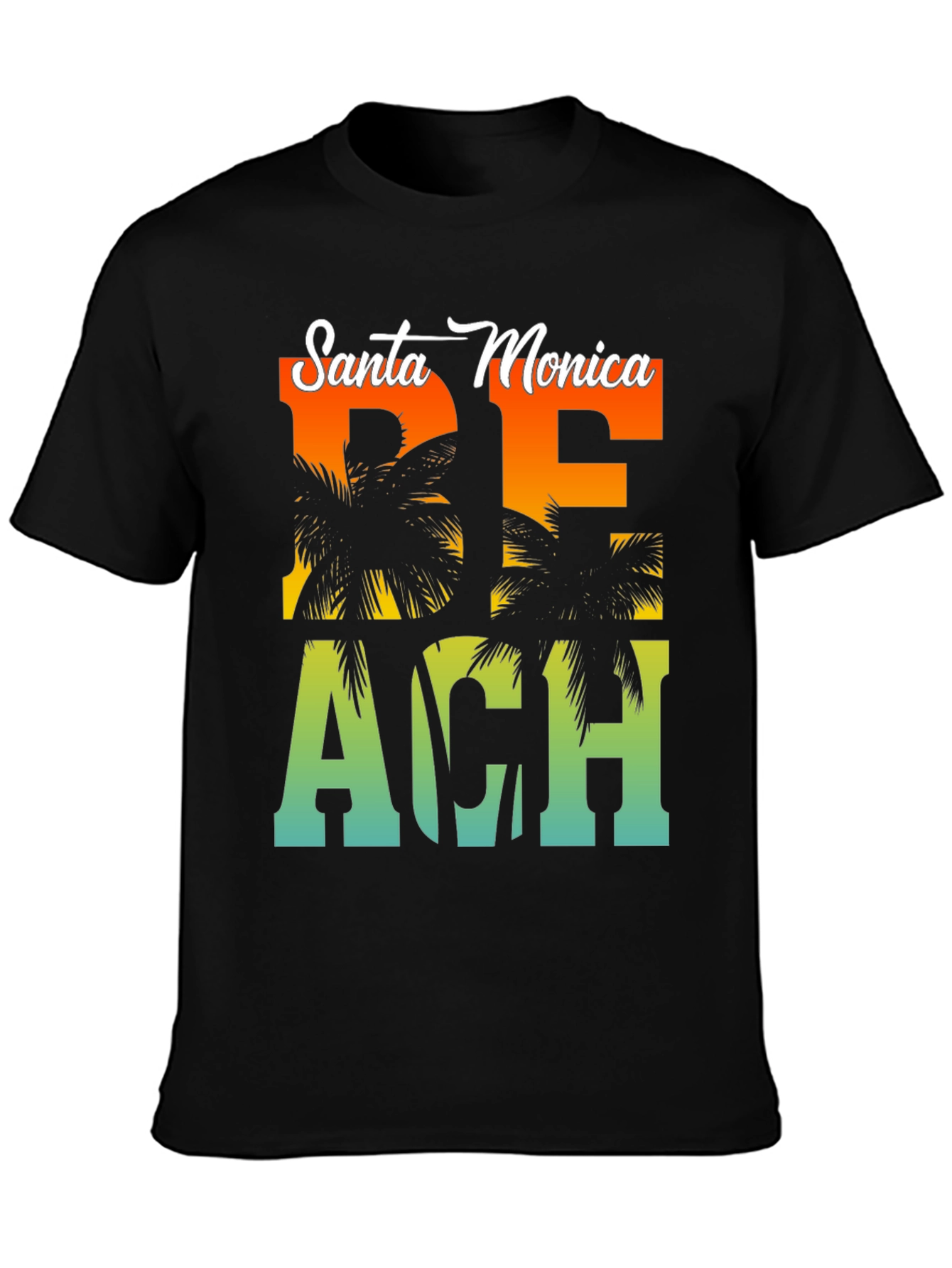 Santa Monica Beach Palm Graphic Tee