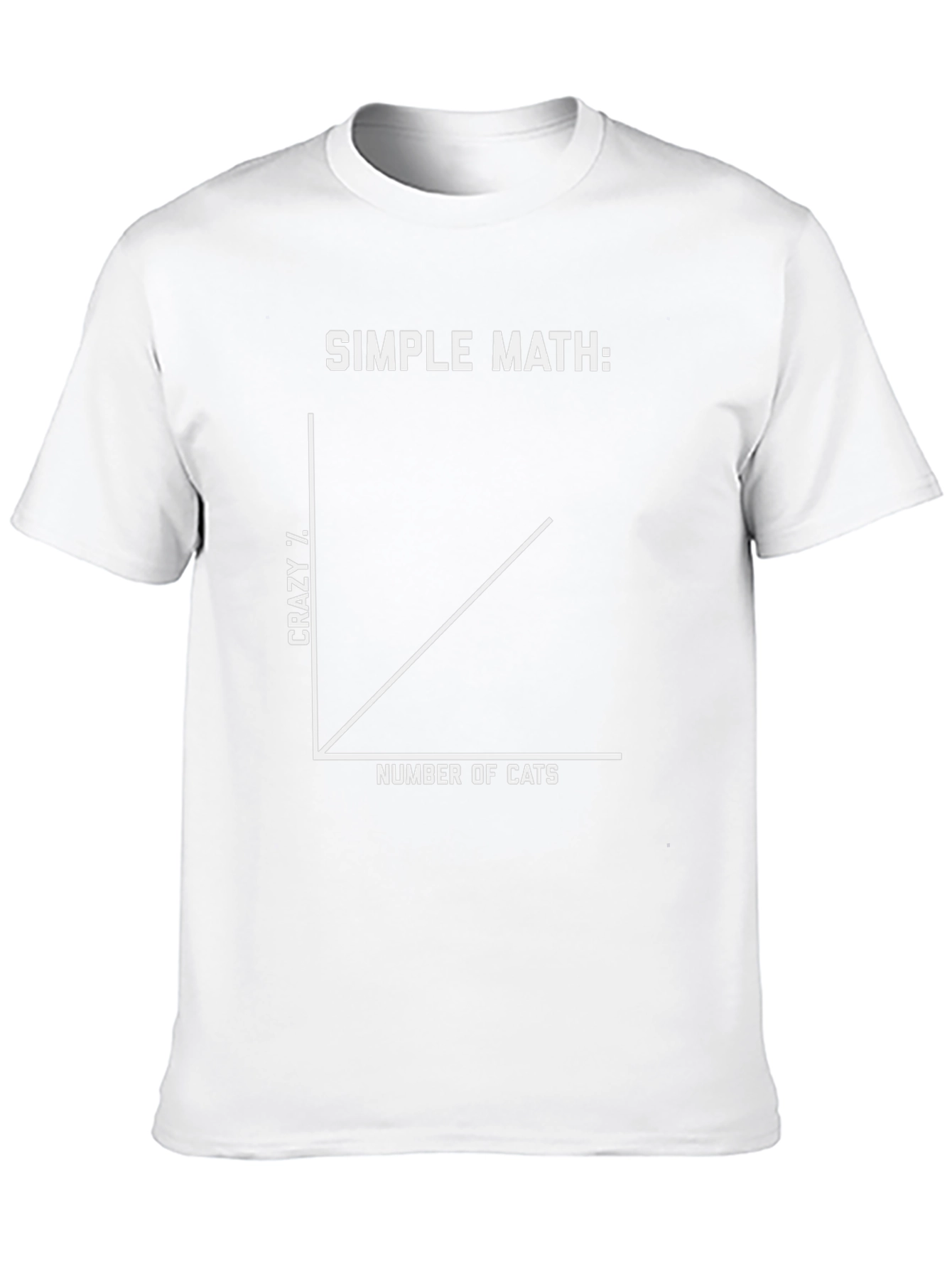 Crazy Cat Person T-Shirt - Simple Math Graph