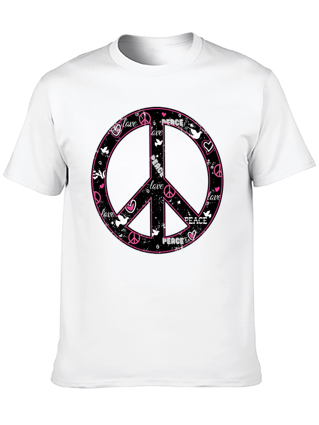 Peace & Love Black Graphic Tee