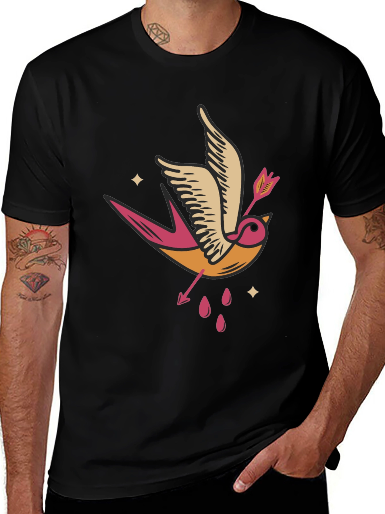 Swallow Arrow Graphic Tee - Classic Style