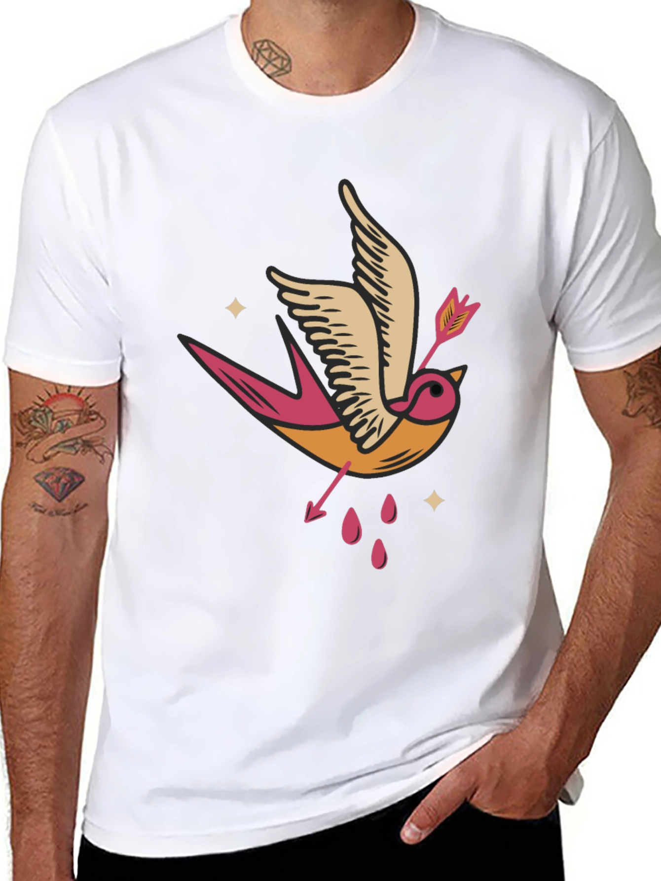 Swallow Arrow Graphic Tee - Classic Style